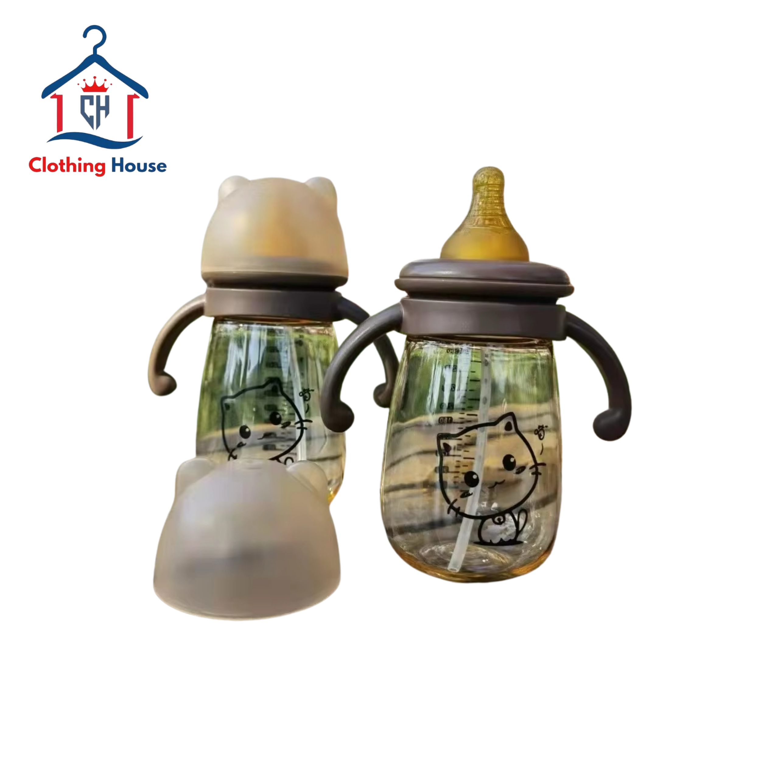 300 ml PPSU Feeding Bottle w/ Straw Handles