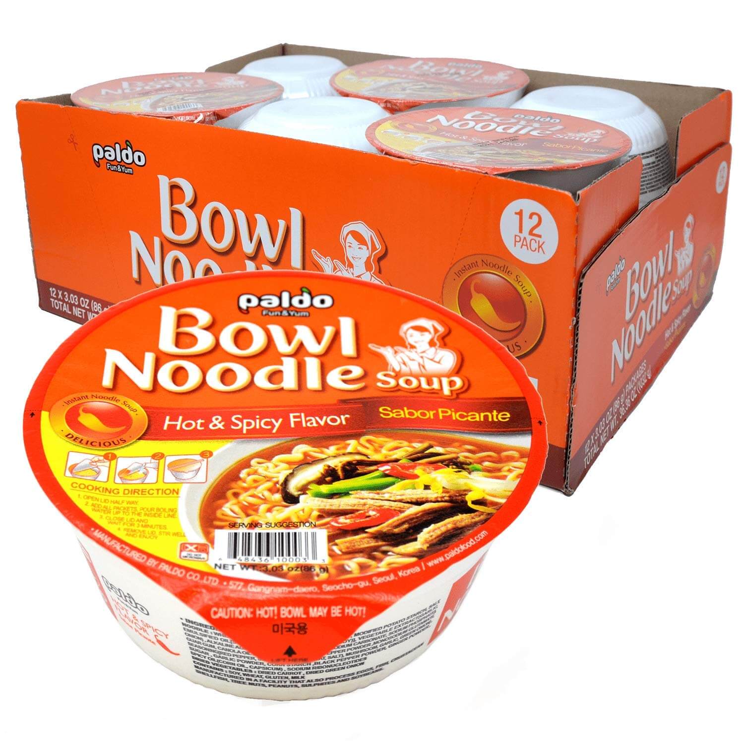Paldo Bowl Noodle 86g x 12 - 2