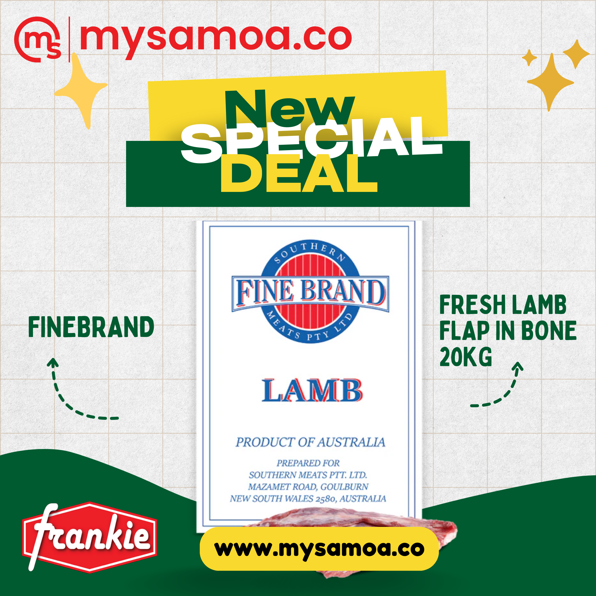 Fine Lamb Flap In Bone 20kg