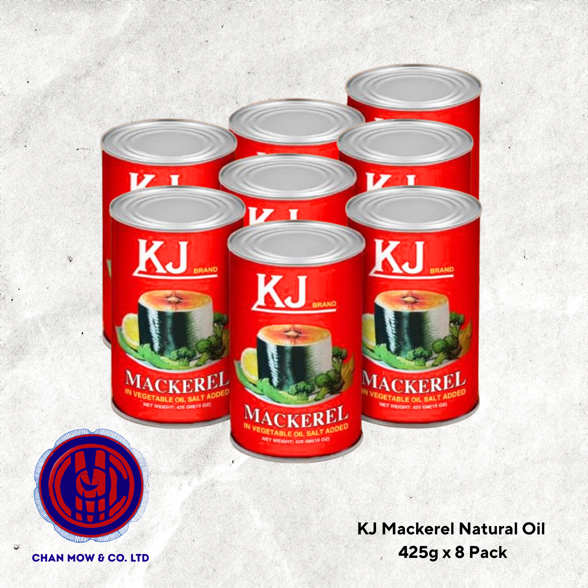 KJ Mackeral Natural Oil 425g x 8 CTN