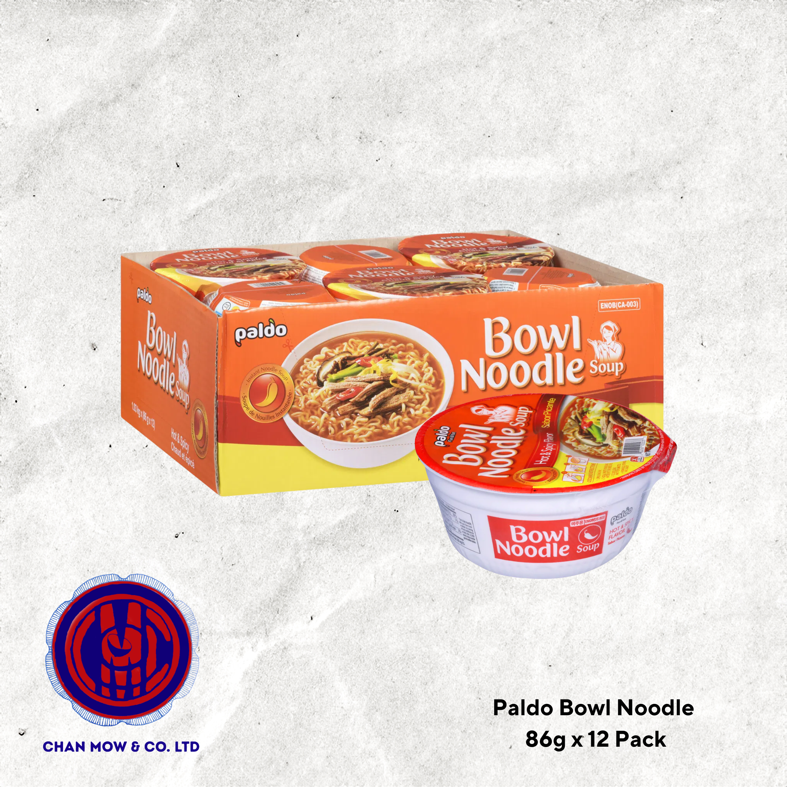 Paldo Bowl Noodle 86g x 12 Pack