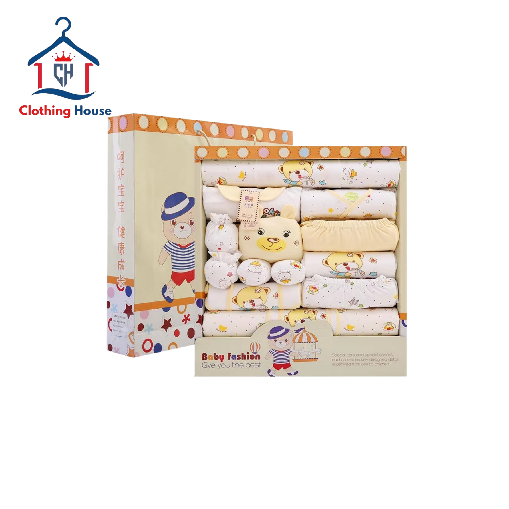 17pcs/set Newborn Girl Clothes 0-12 Months Long Sleeve Cotton New Born Baby Boy Clothing Gift Sets Suit Summer Infant Clothing