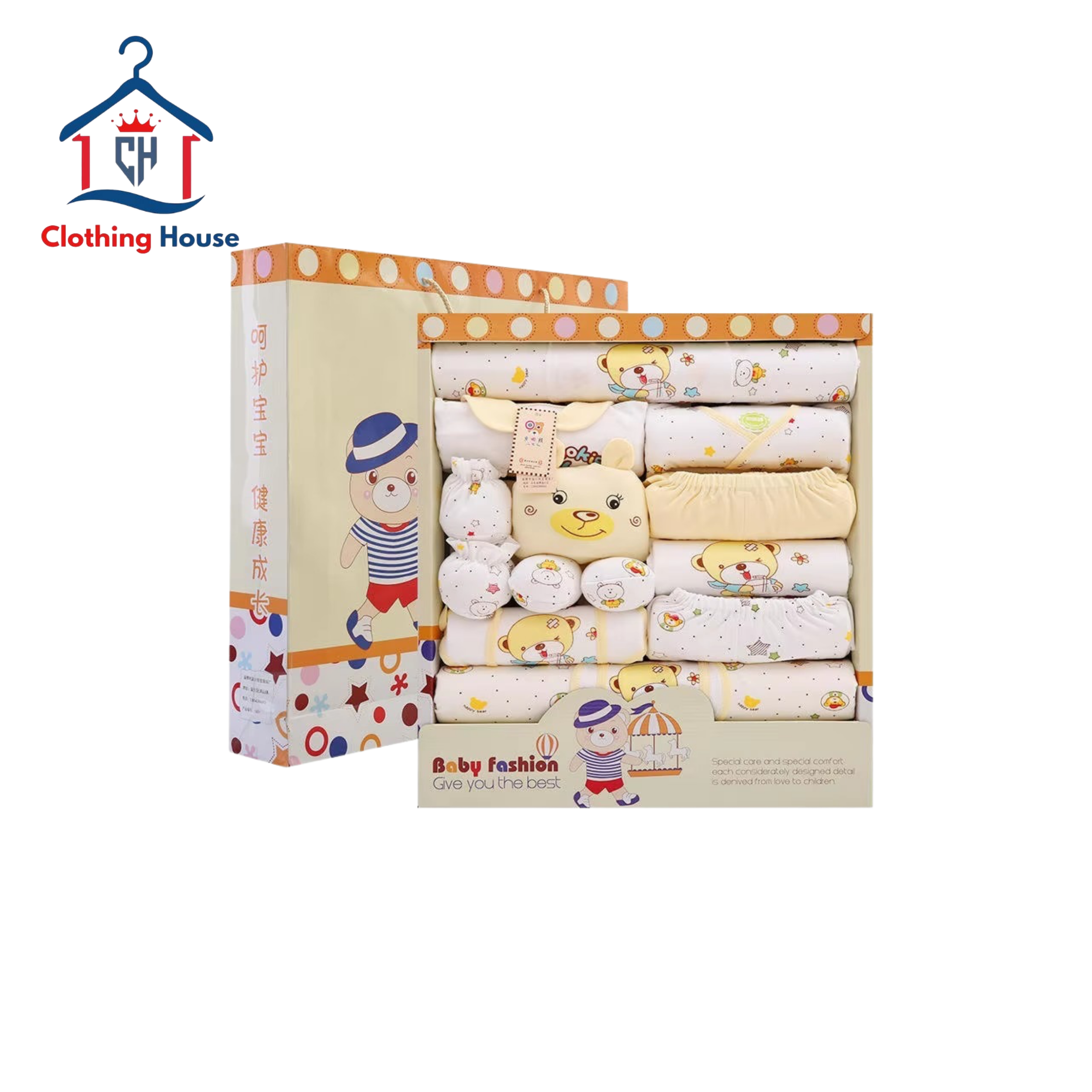 17pcs/set Newborn Girl Clothes 0-12 Months Long Sleeve Cotton New Born Baby Boy Clothing Gift Sets Suit Summer Infant Clothing