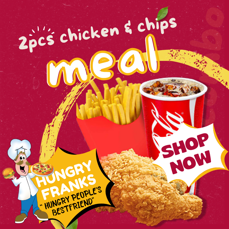 2PCS CHICKEN & CHIPS COMBO - Available at Frankie Vaitele, Frankie Mall, Frankie Utualii