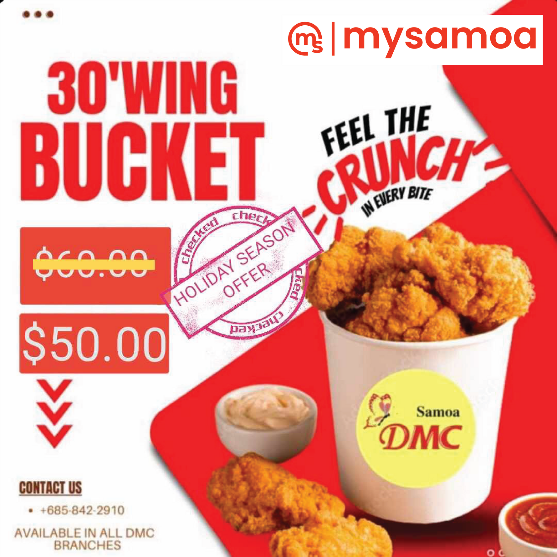 30 Chicken Wings Bucket