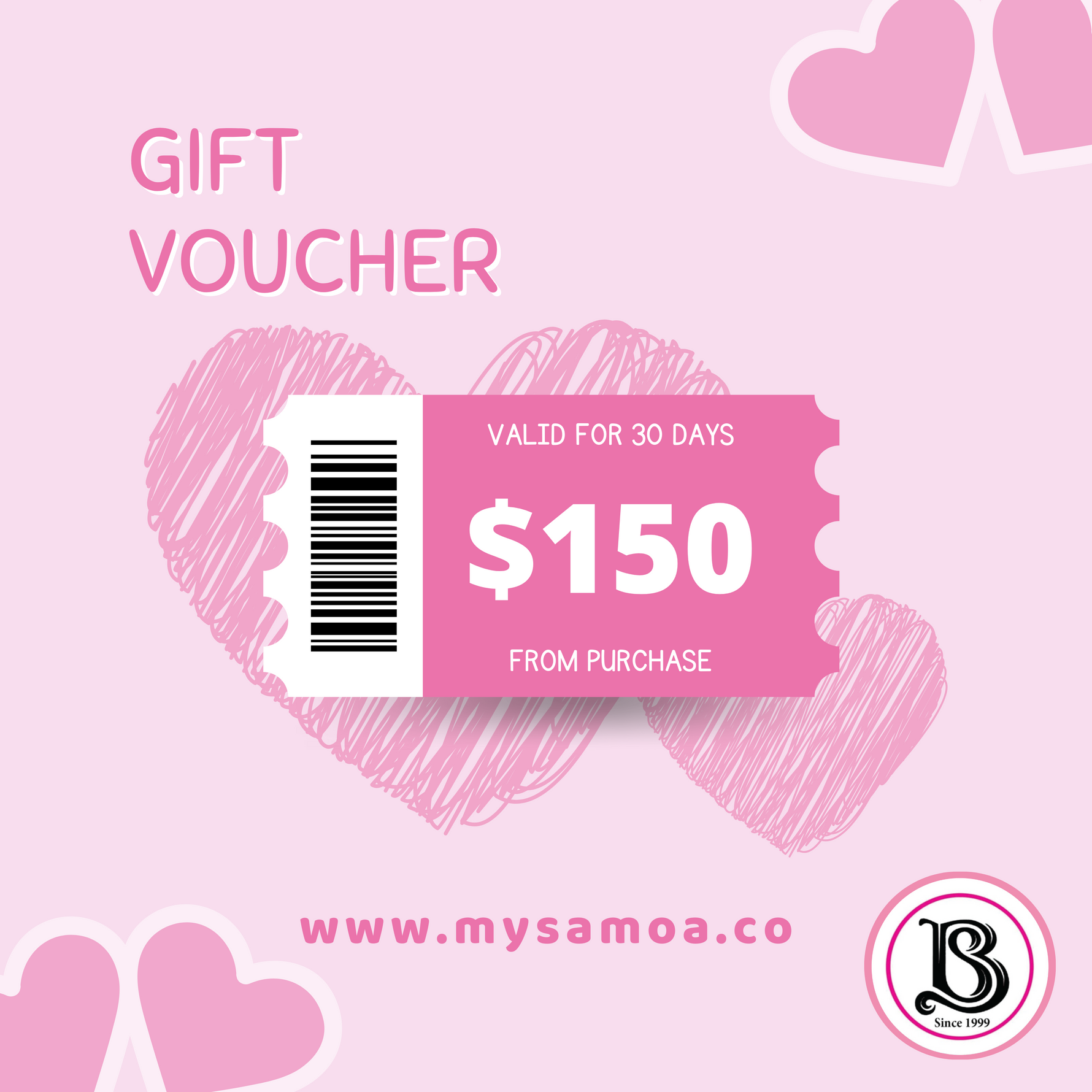 ST$150 Gift Voucher (Big&Small of Samoa) Ground Floor ACC Building, Matafele
