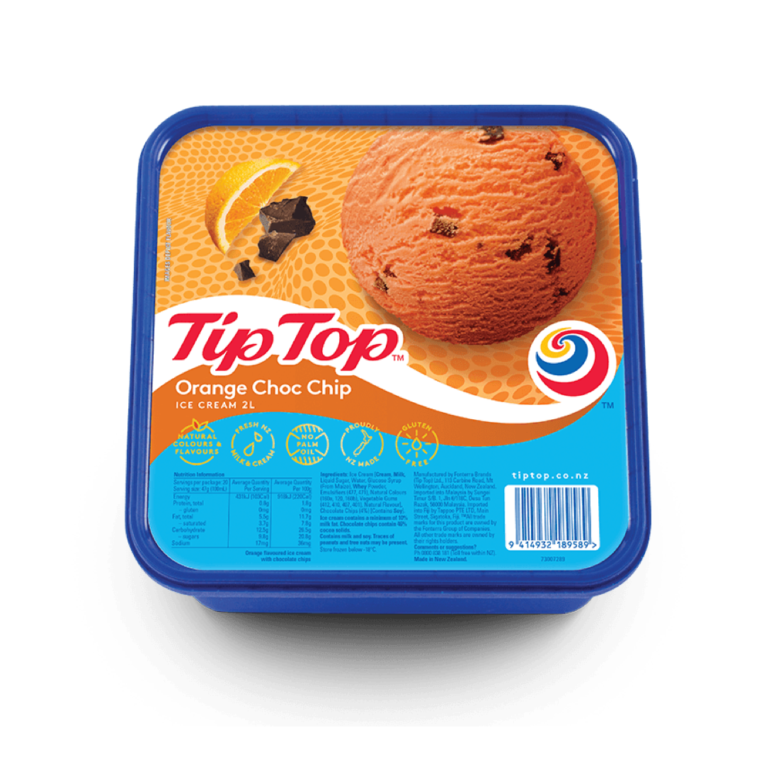 Tip Top Orange Choc Chip 2ltr