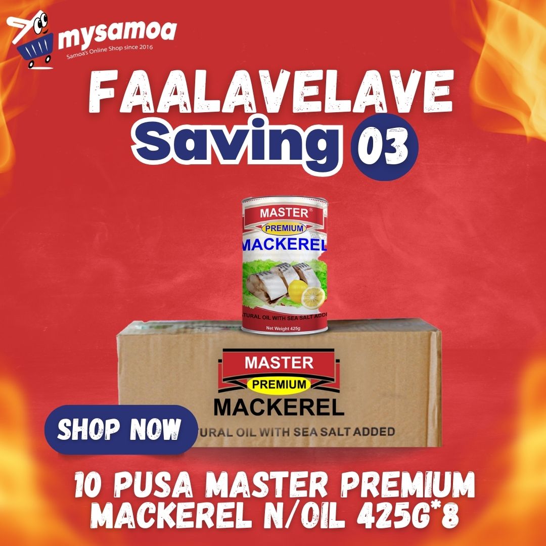 Faalavelave Saving 03 - Master Premium Mackerel N/Oil 425g*8 | 10 Pusa Elegi - 1