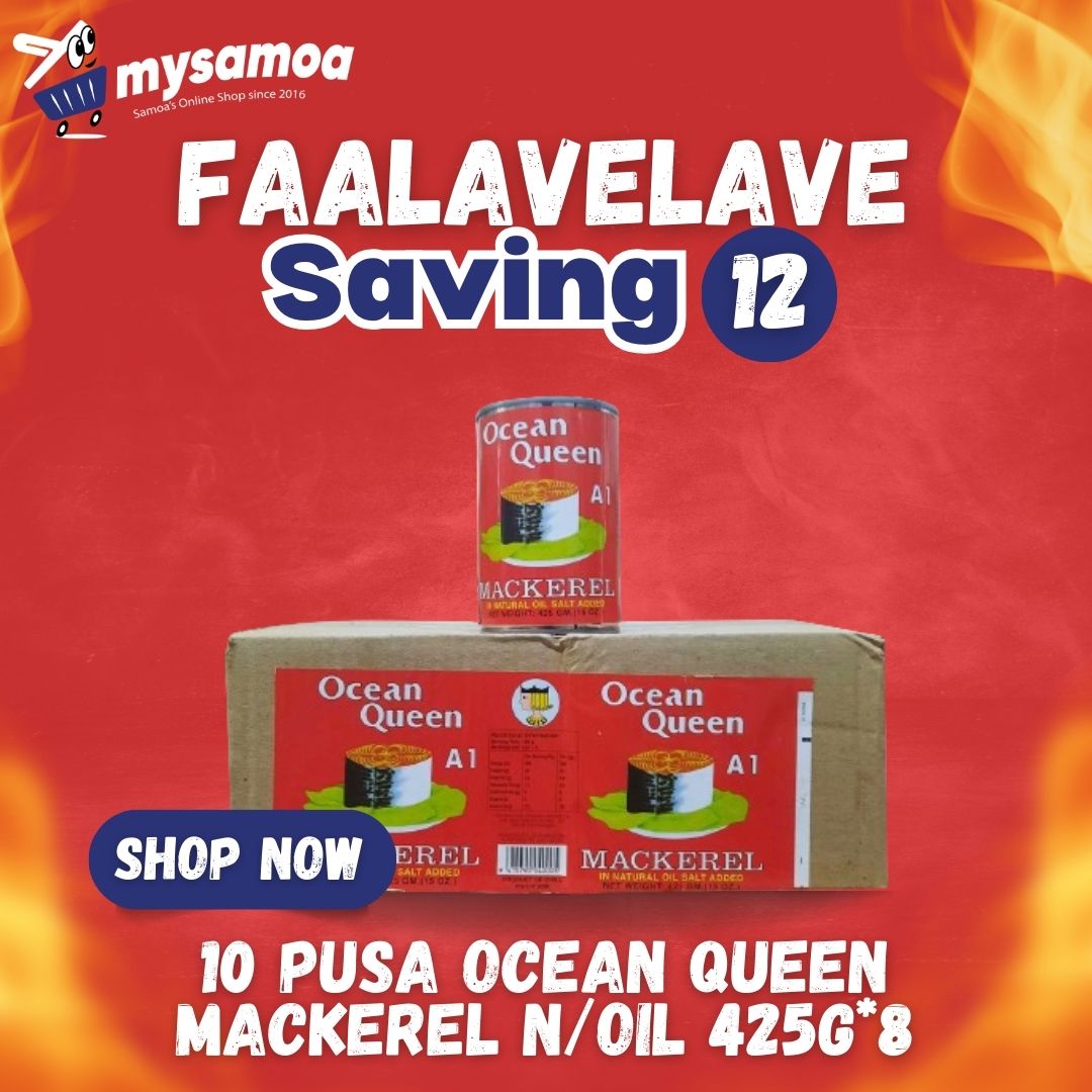 Faalavelave Saving 12 - Ocean Queen Mackerel N/Oil 425g*8 | 10 Pusa Elegi - 1