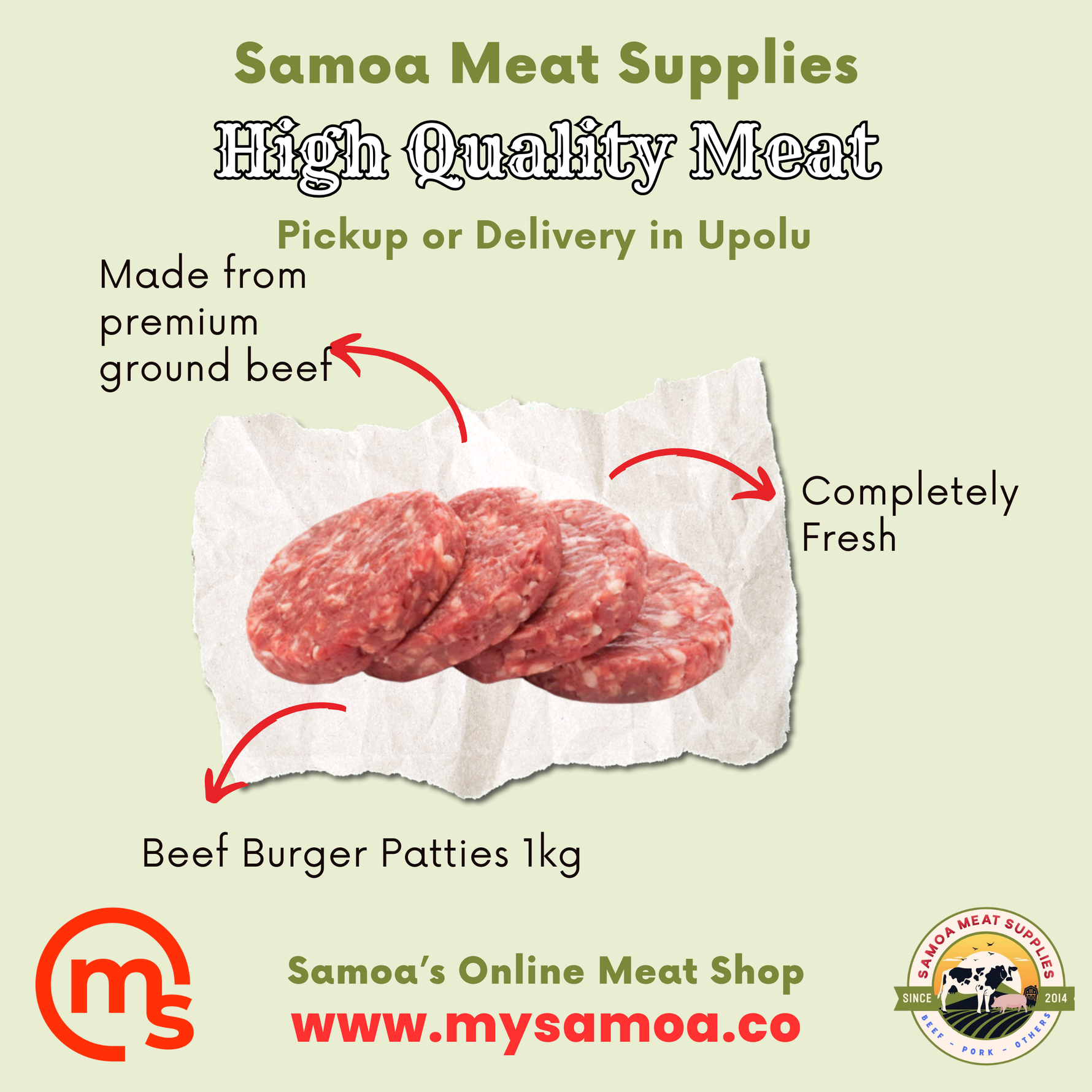 Beef Burger Patty 1kg