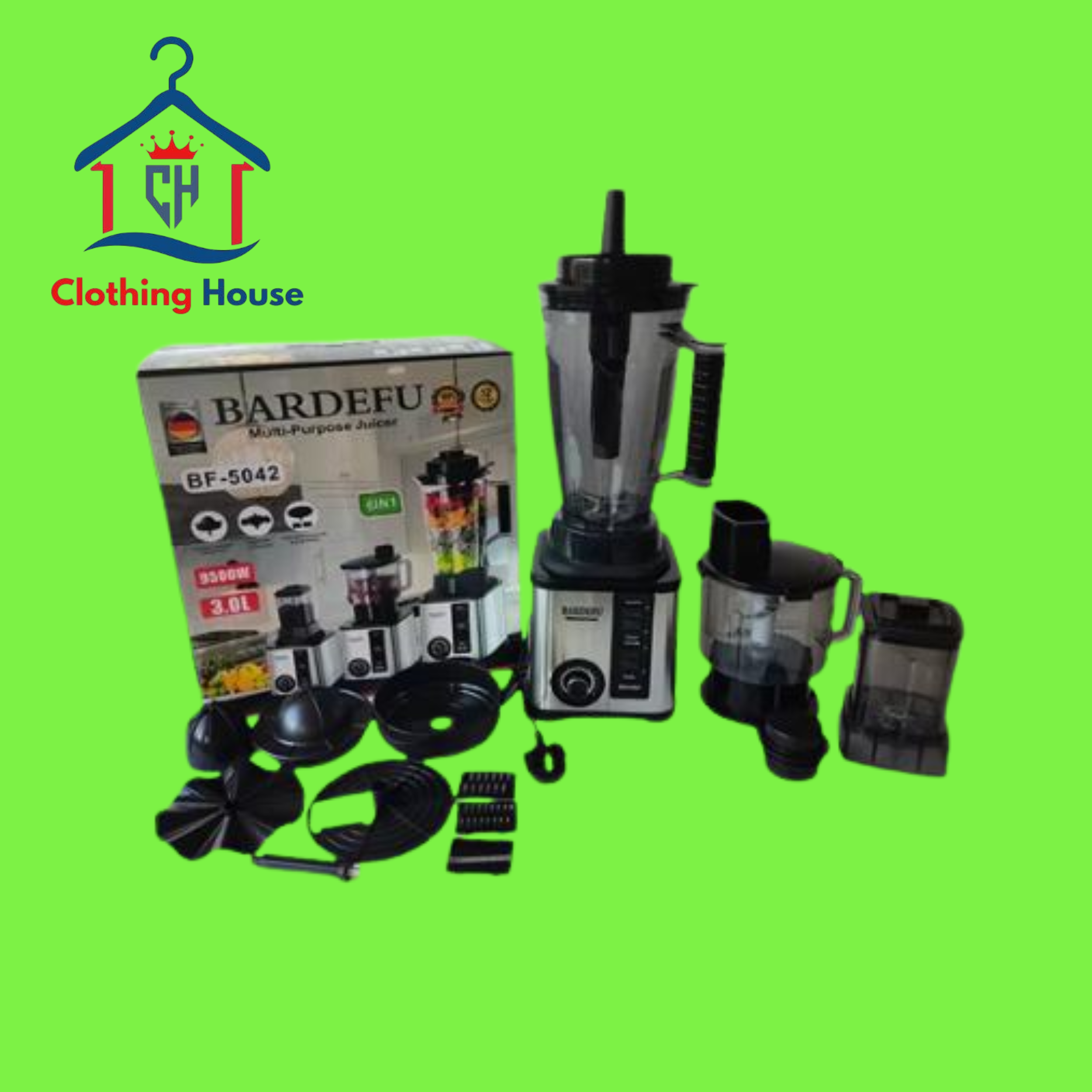 BARDEFU 3 in 1 Stainless Steel Multipurpose Juicer Blender 3 Liter Lot Imported Germany