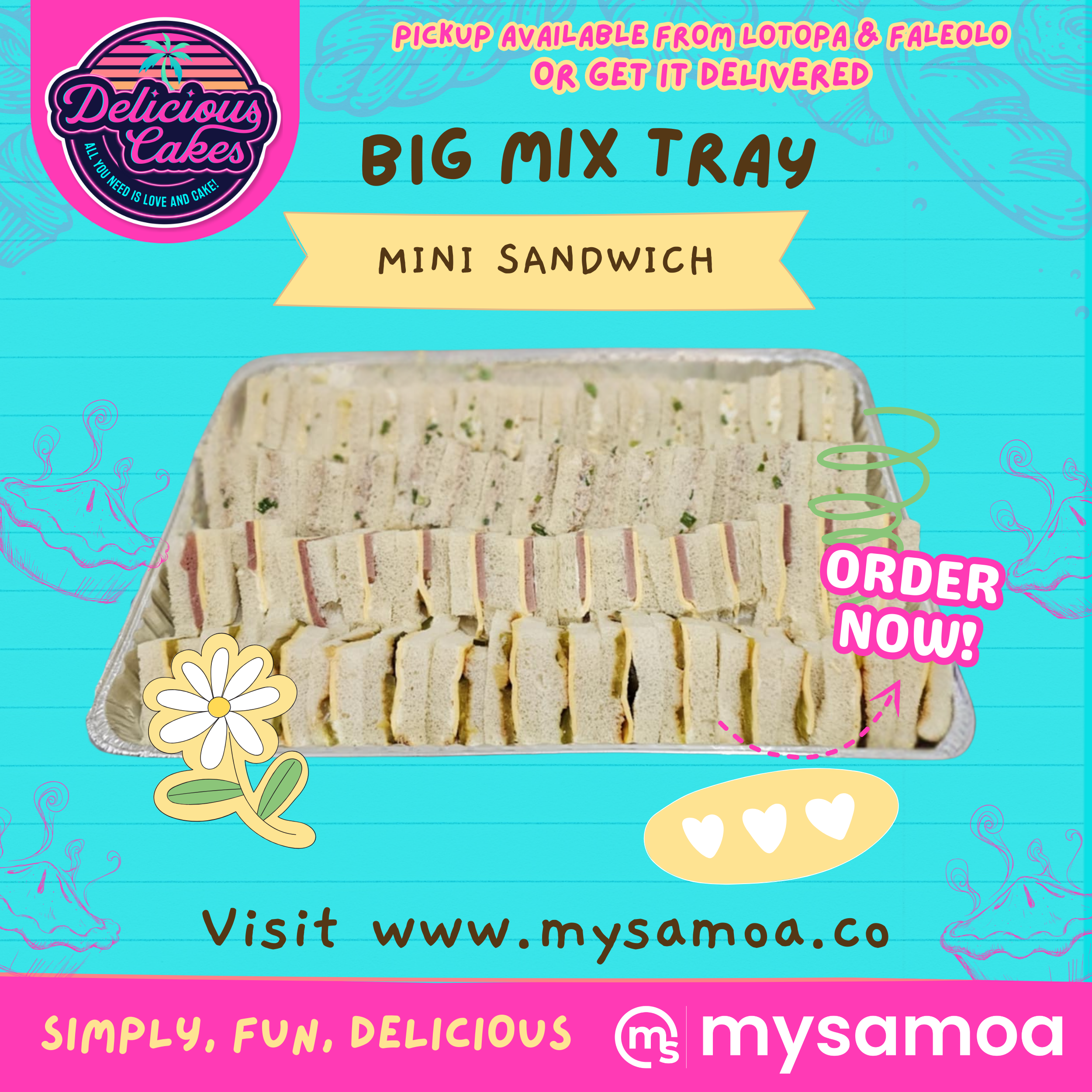 Big mix tray mini sandwich