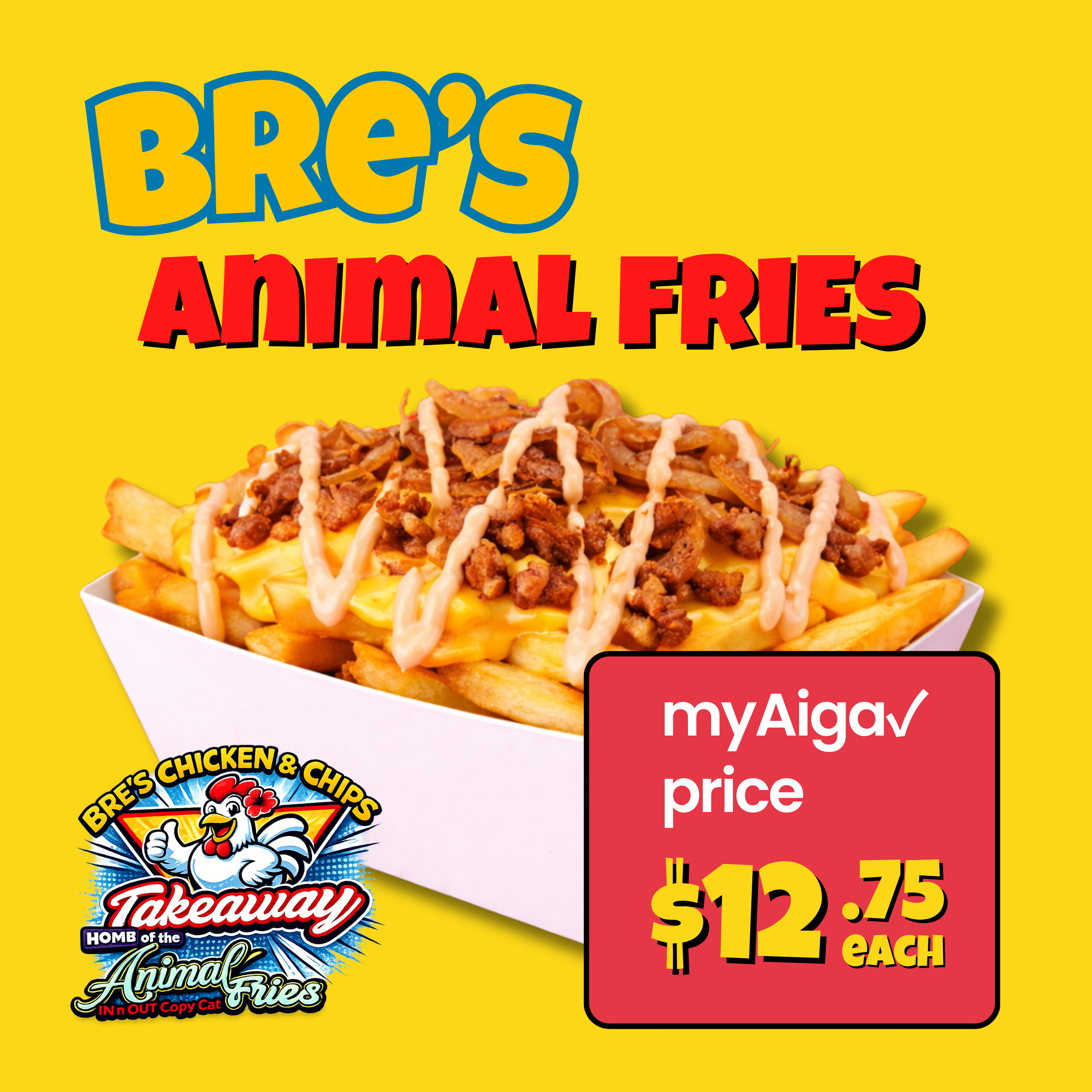 Animal Fries – Pickup at BRE’S Animal Fries, Vailima