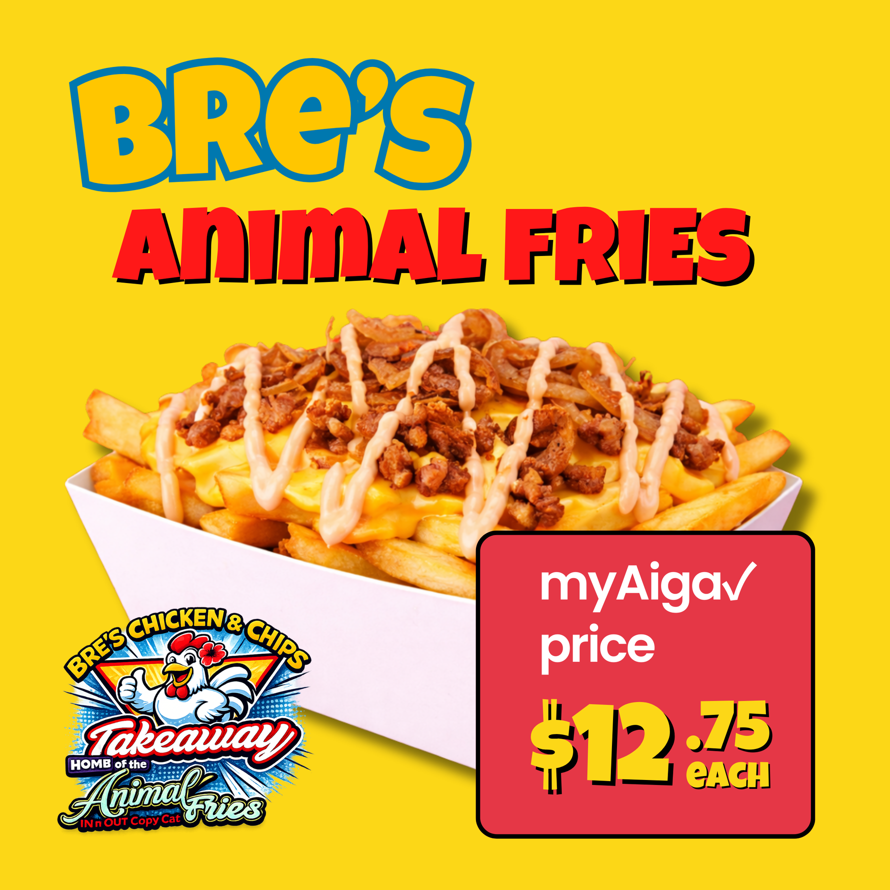 Animal Fries – Pickup at BRE’S Animal Fries, Vailima Bre's Animal Fries & Chicken