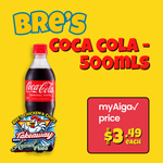 Coca-Cola Bottle 500ml – Pickup from BRE’S Animal Fries, Vailima Bre's Animal Fries & Chicken