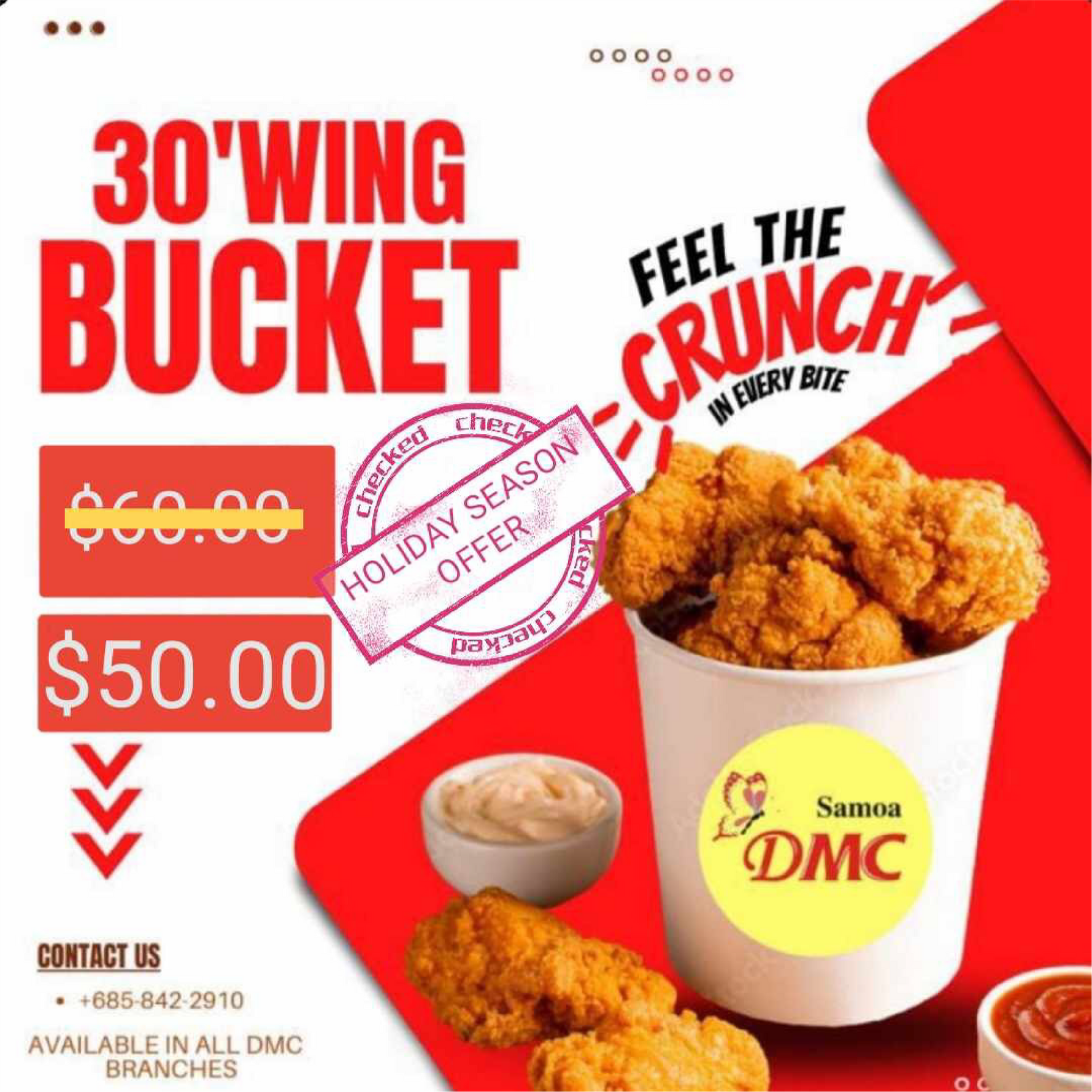 30 Chicken Wings Bucket