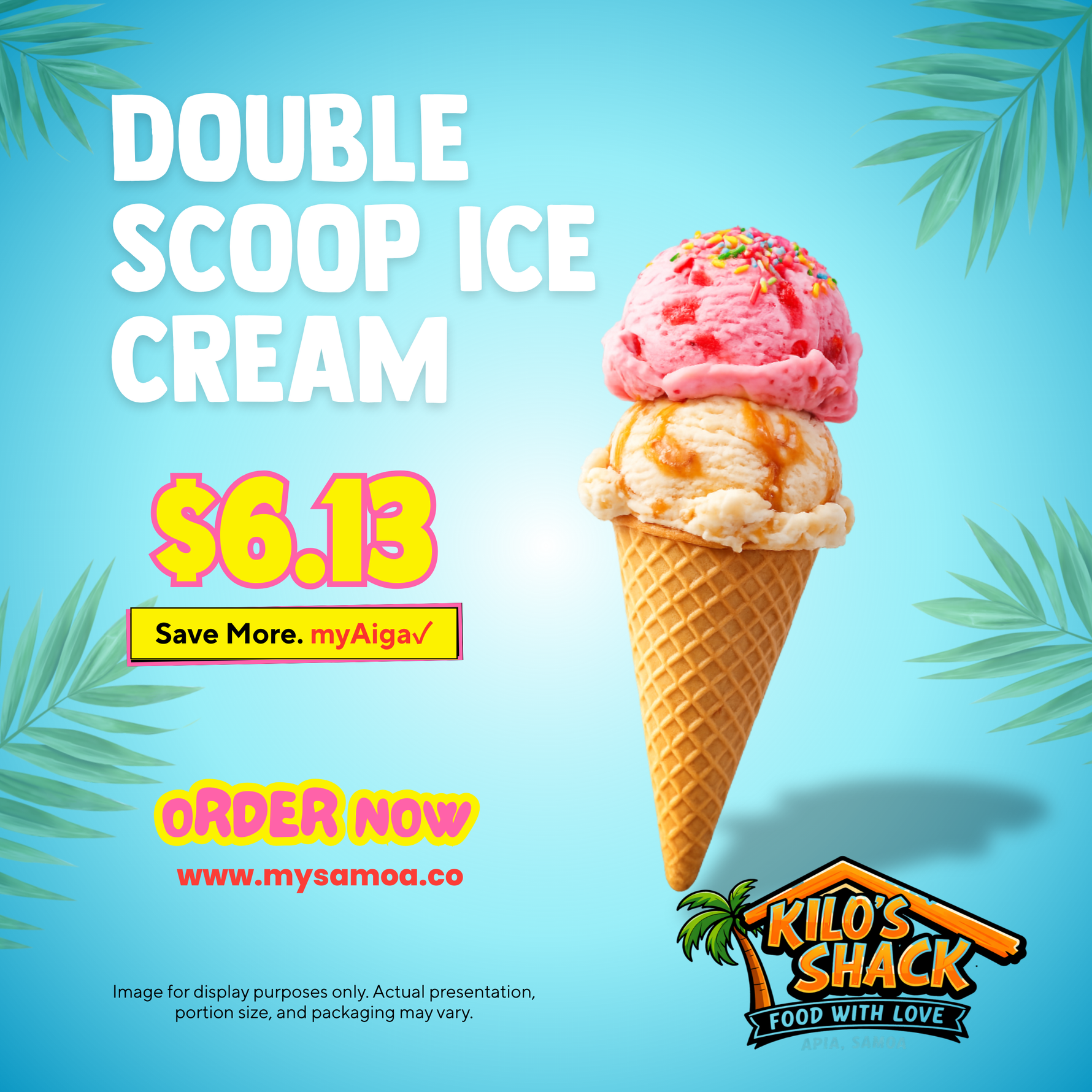 Double Scoop Ice Cream - Pickup from Kilo Shack, Saleufi