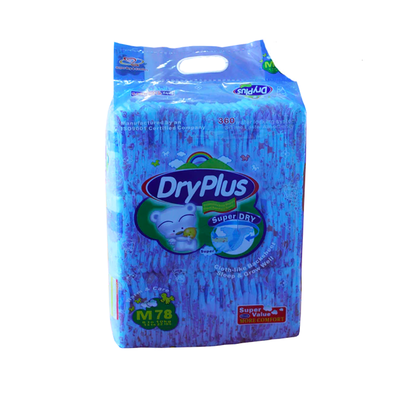 Dryplus Diaper Jumbo Super Value 4*78'S Medium