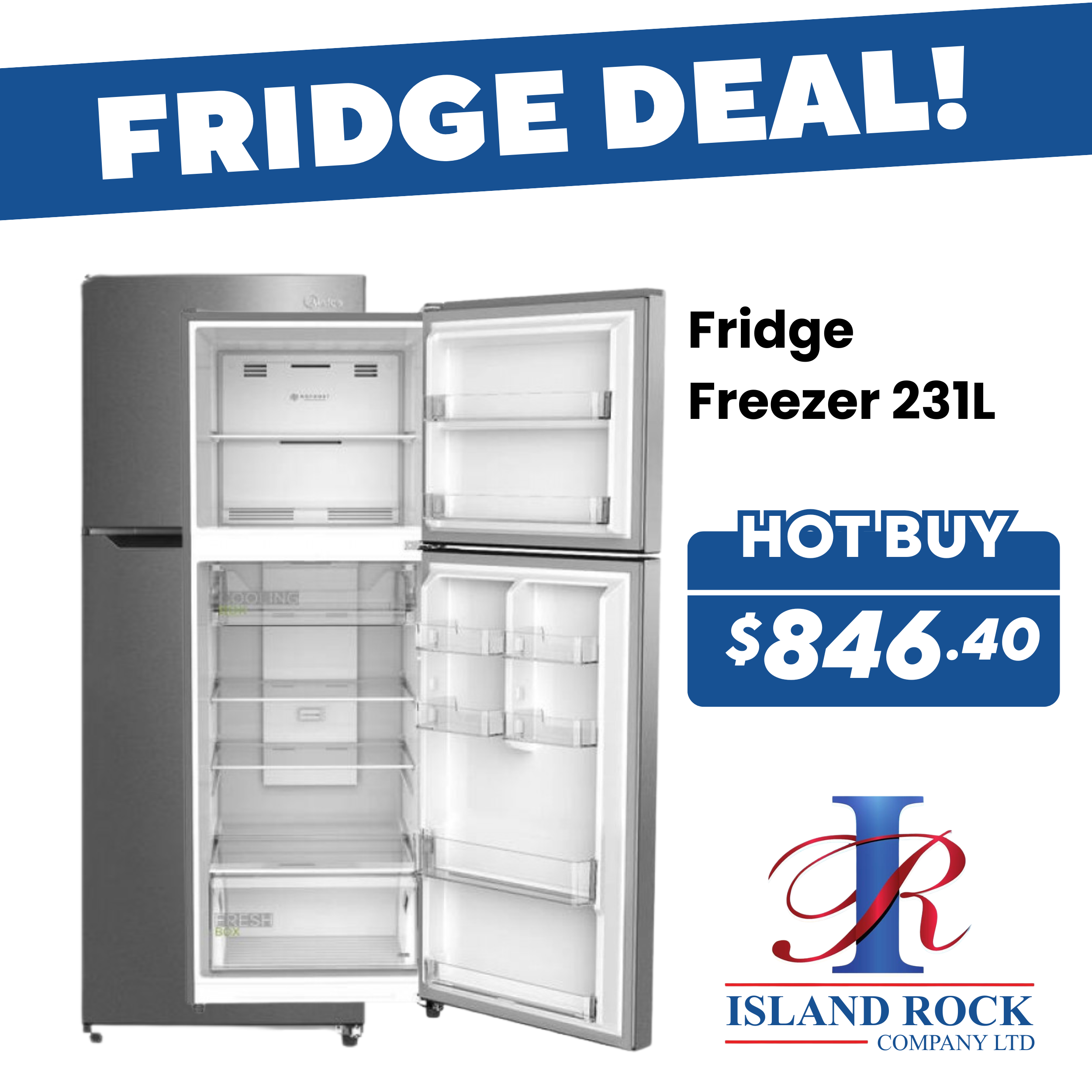 Fridge Freezer 231L