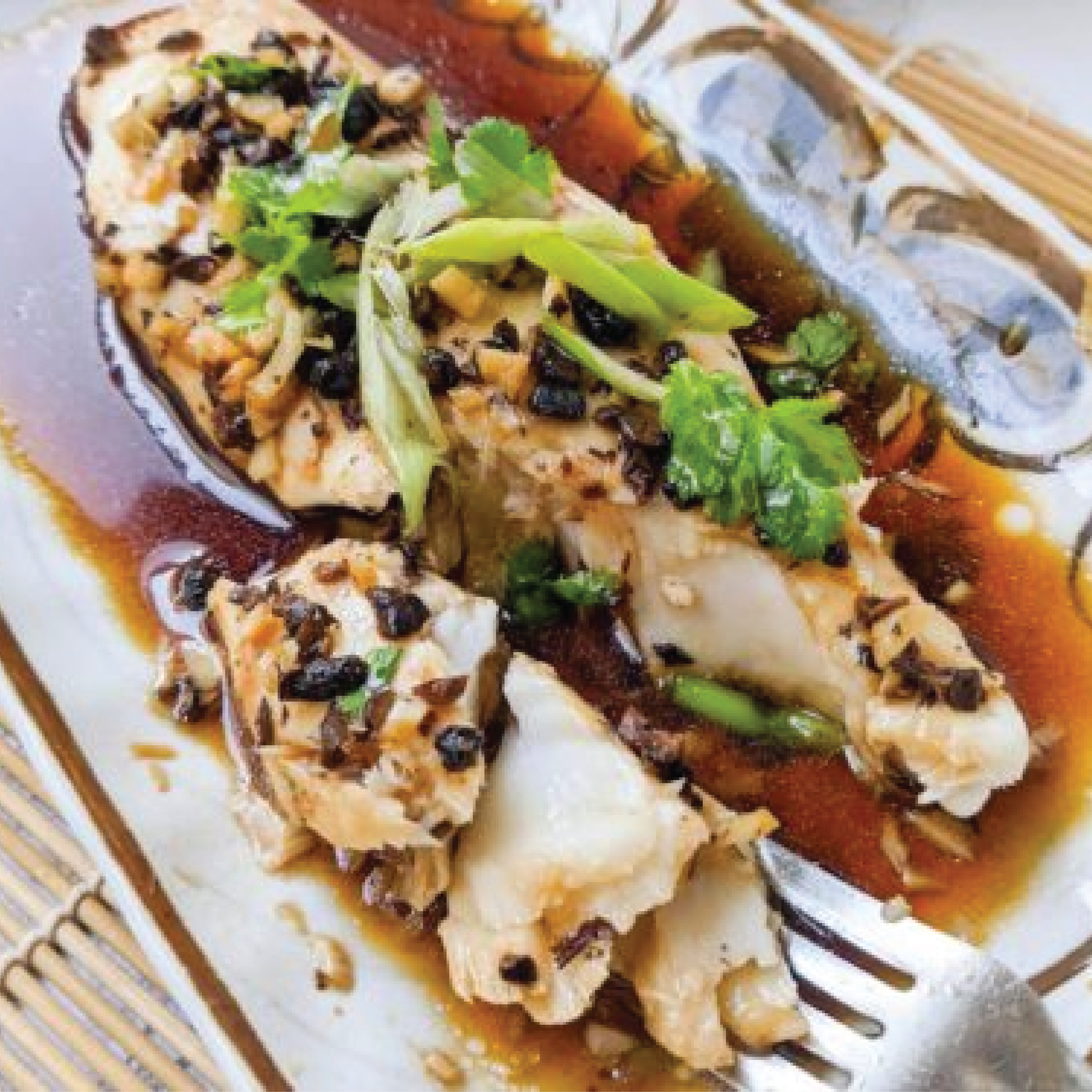 Fried fish with ginger and black bean sauce