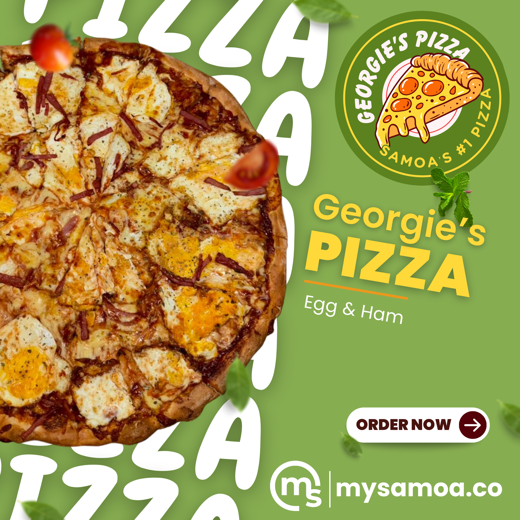 Georgie's Pizza (Egg & Ham)