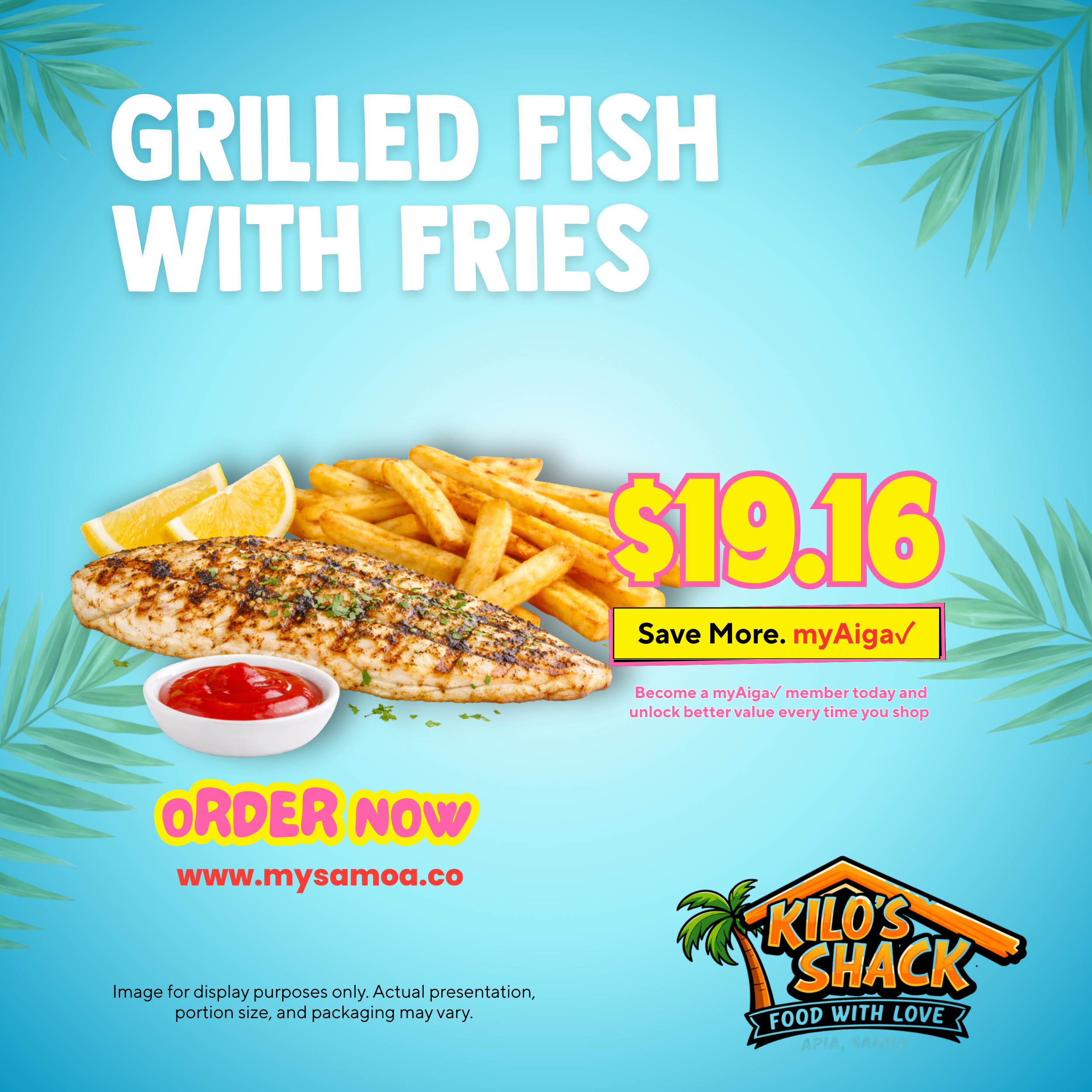 Grilled Fish with Fries - Pickup from Kilo Shack, Saleufi