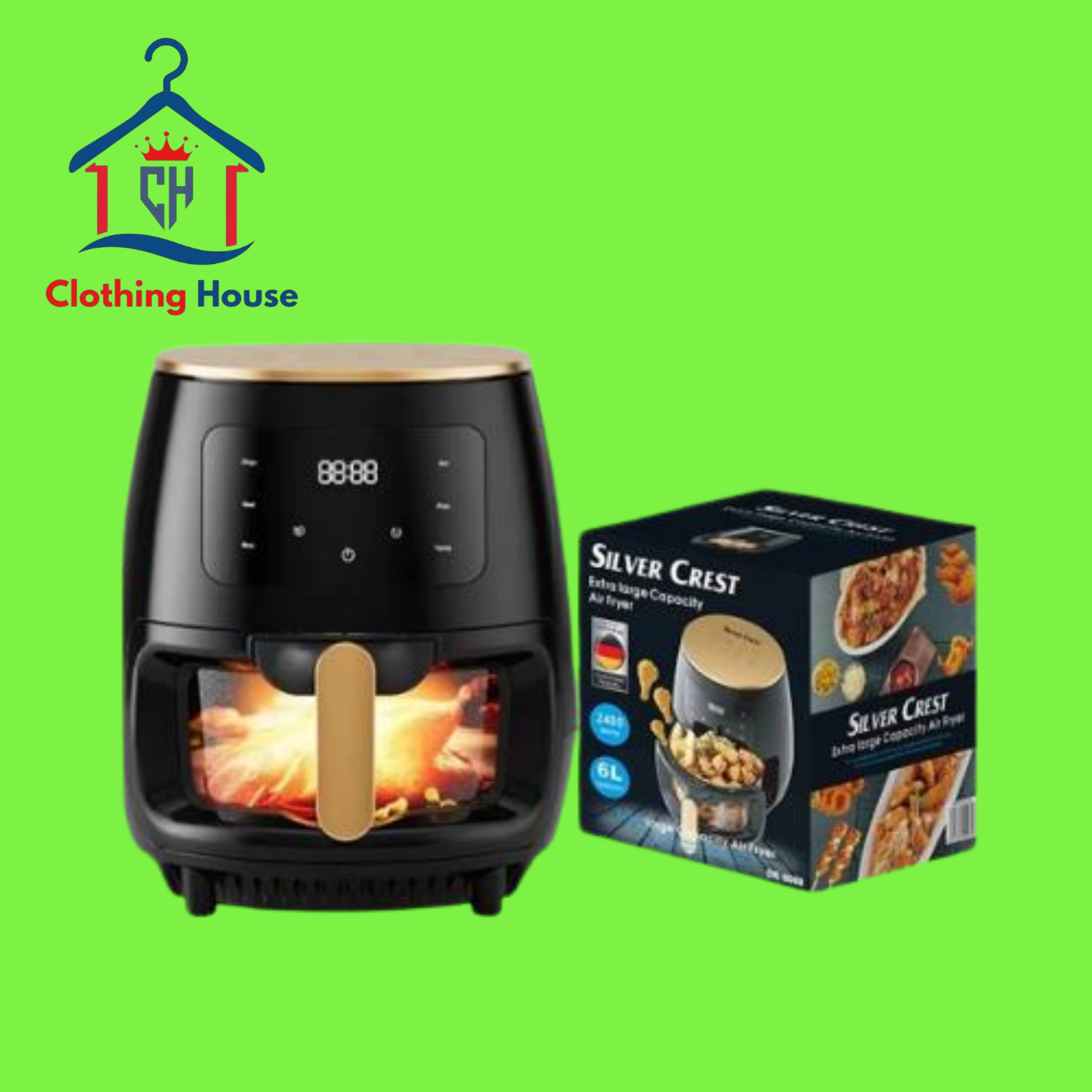 ISolfan Touchscreen Fryer Electric Digital Smart Air Gas Stainless Steel Baking Cooker Oil-free Smart Oven Air Fryer Machine