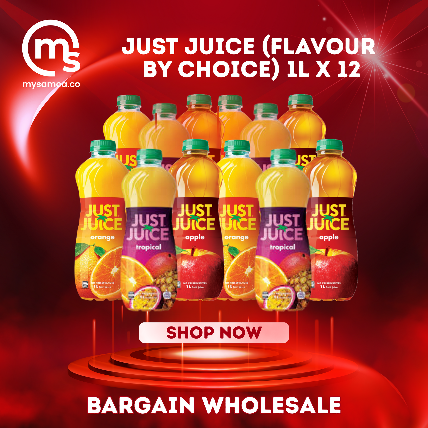 Just Juice (Flavor by choice - 1L x 12)