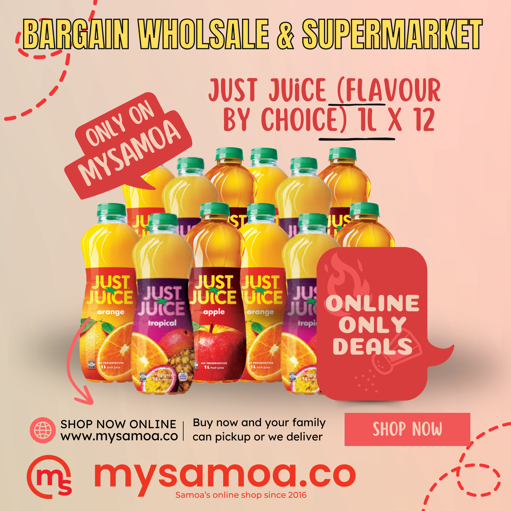 Just Juice (Flavor by choice - 1L x 12)