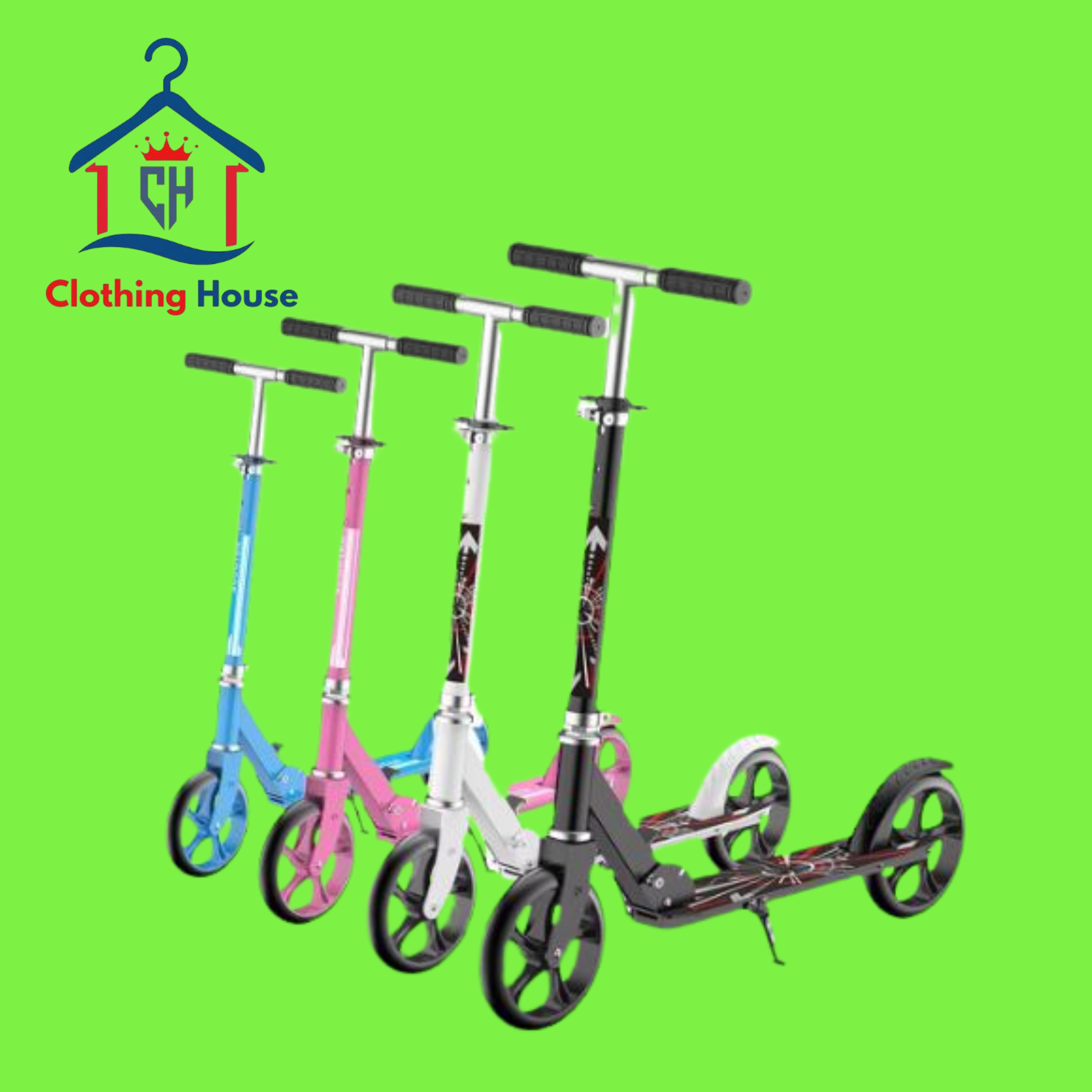 Latest Sports Metallic Scooter Adjustable Height Big Wheels Children Foldable Kids Scooter