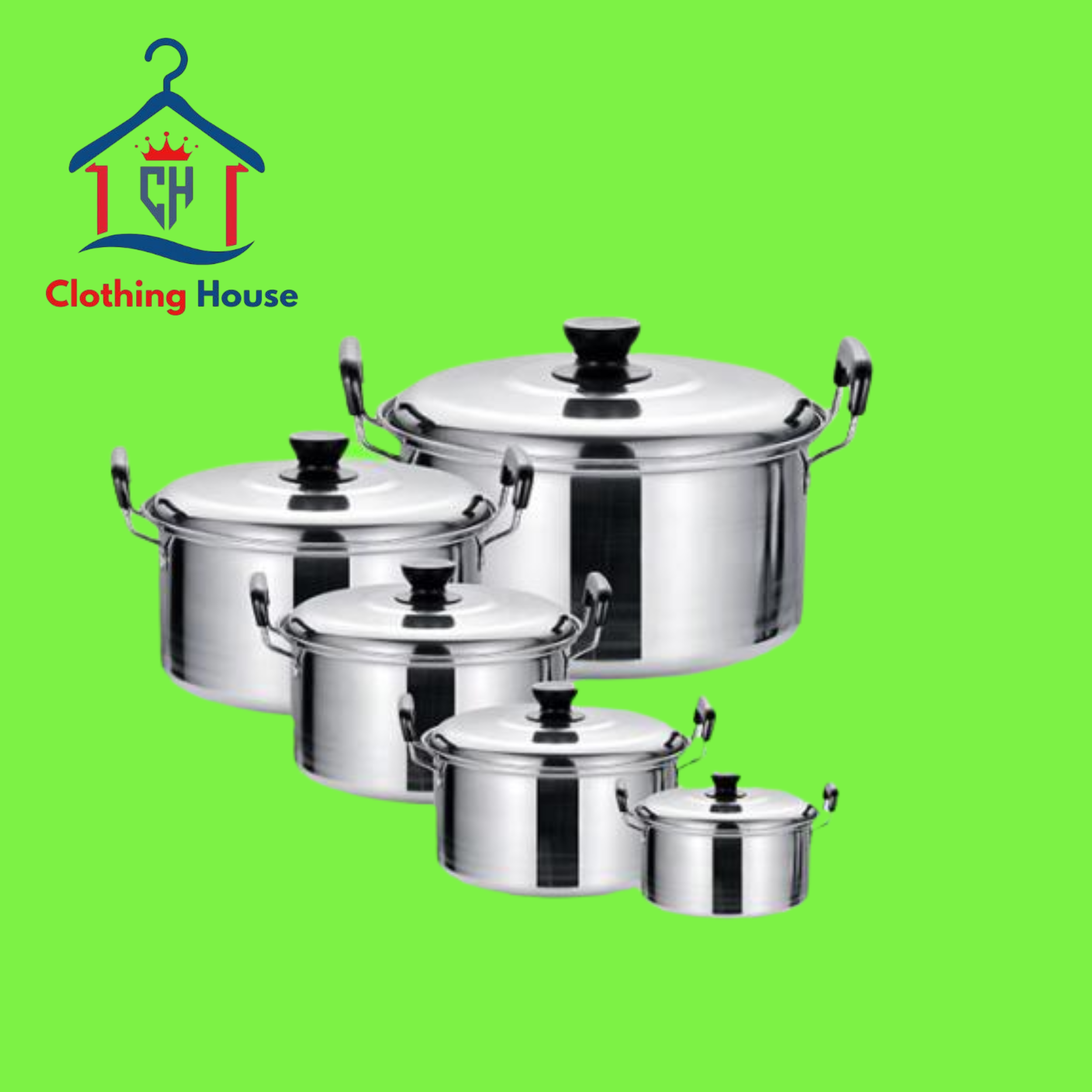 Manufacturers Wholesale 10pcs Stainless Steel Cookware Pot Set Kitchen Utensils Soup Cooker Pot Casserole