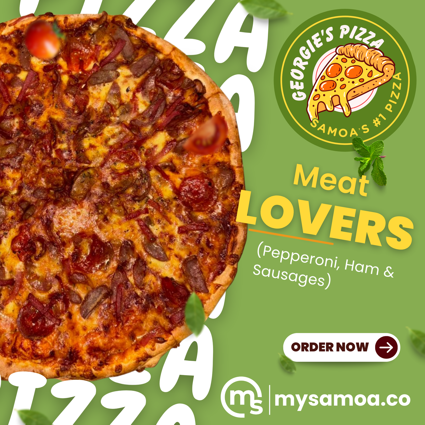 Meat Lovers (Pepperoni, Ham & Sausages)