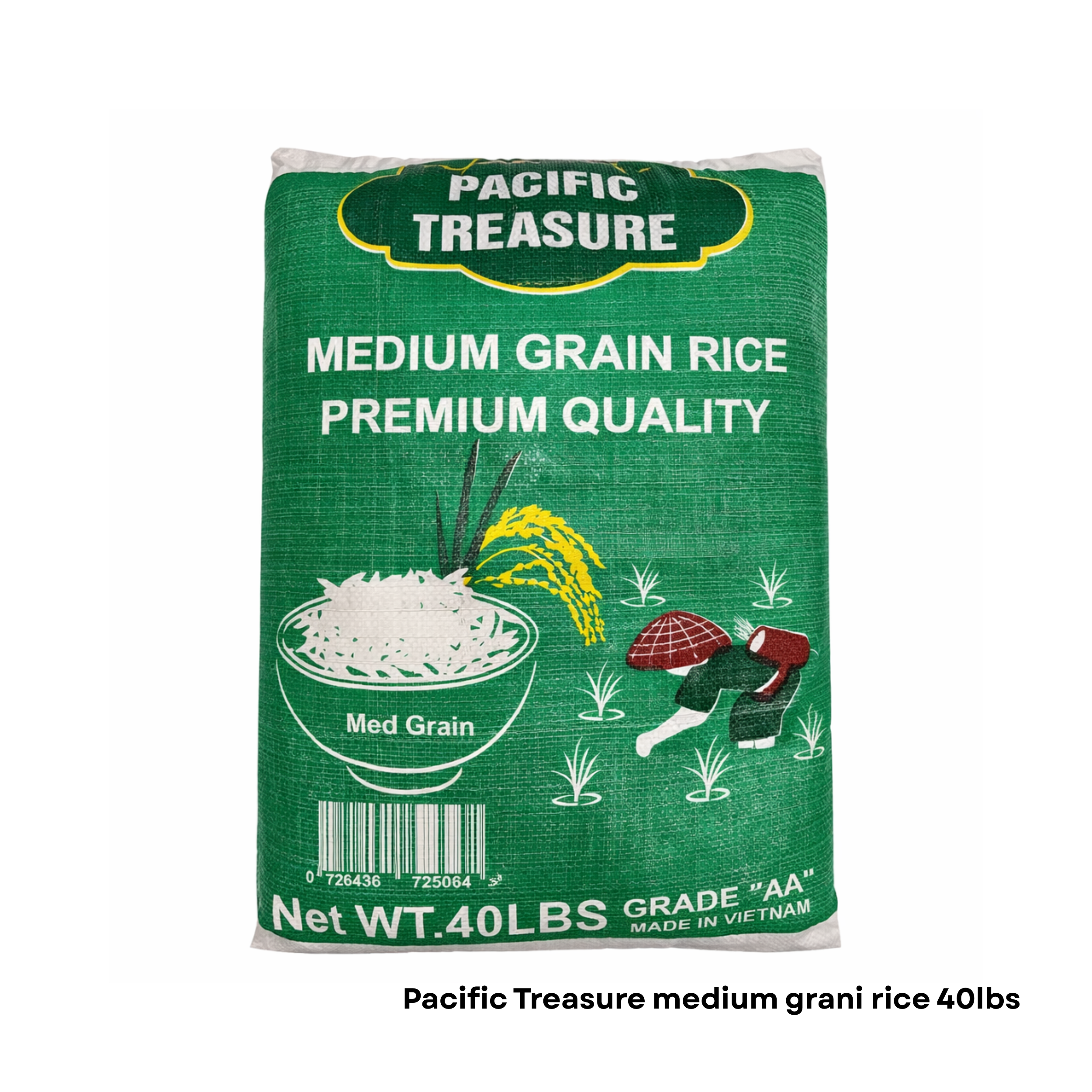Pacific Treasure medium grain rice 40lbs Chan Mow Supermarket (Amau)