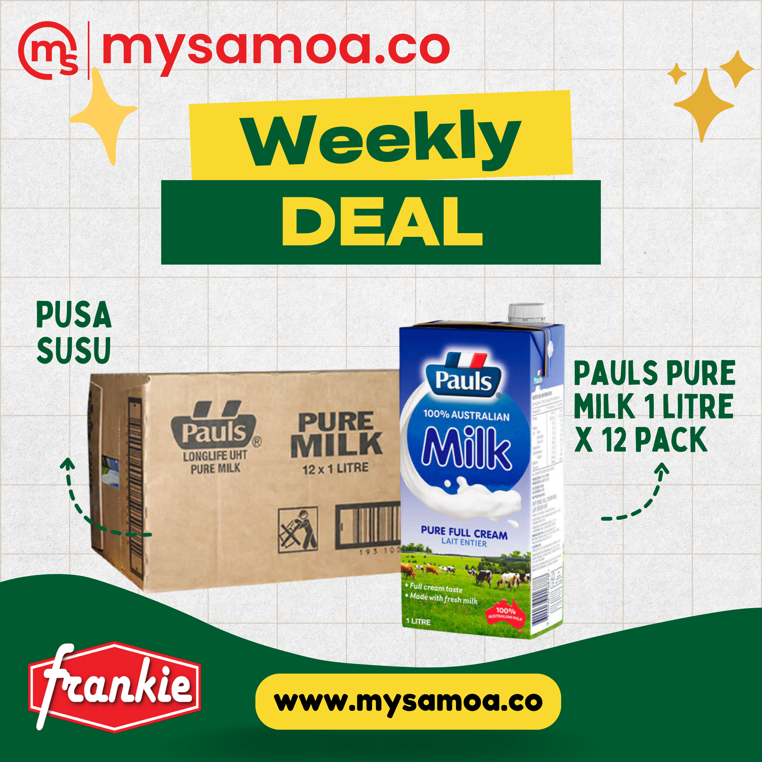 Pauls Pure Milk 1ltr x 12