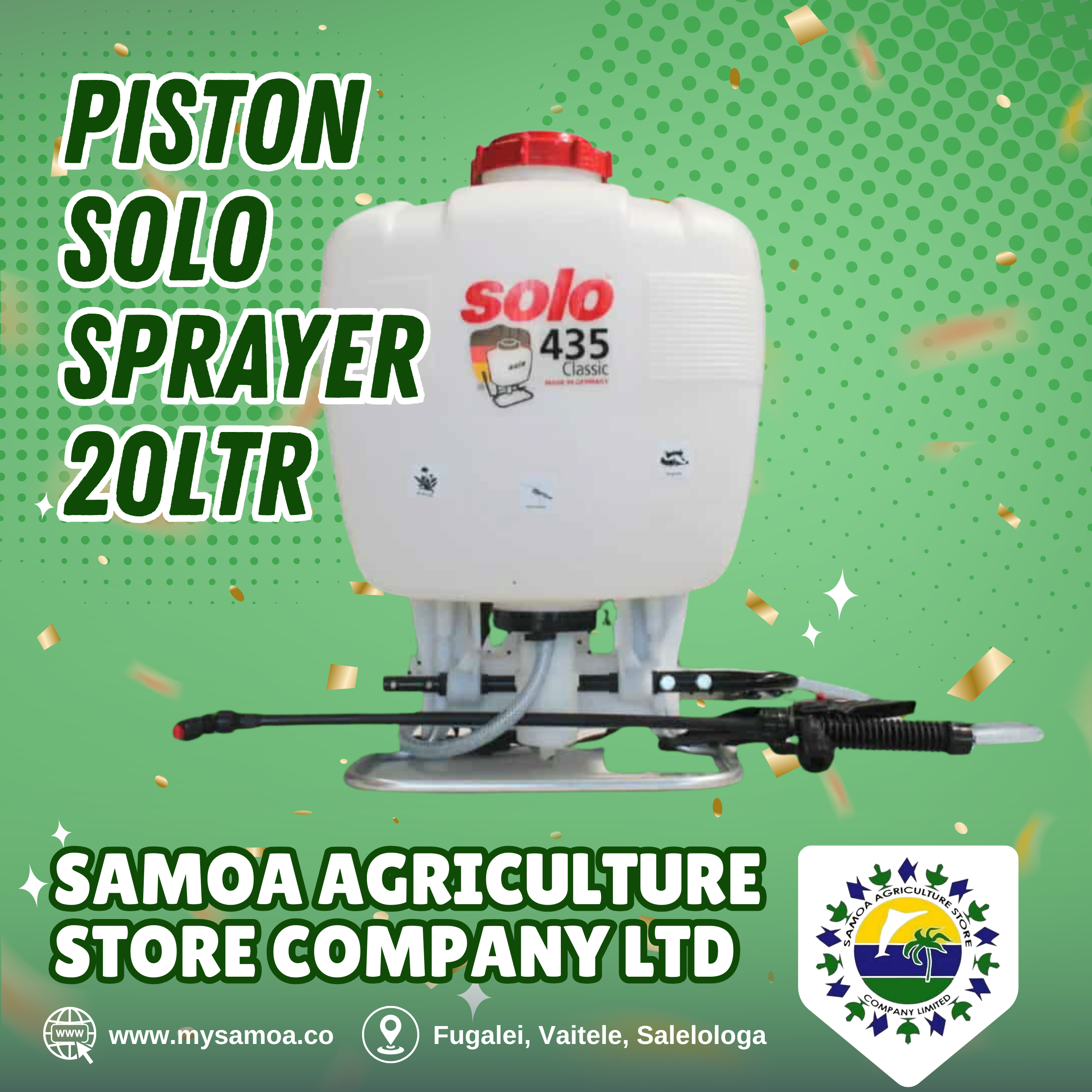 Piston SOLO Sprayer 20ltr
