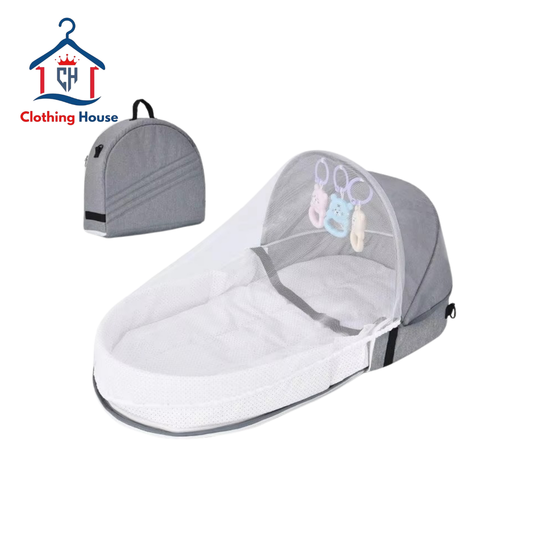 Portable and Versatile Infant Crib Folding Baby Nest with Mosquito Net for Four Seasons Multi-functional Mommy Bag