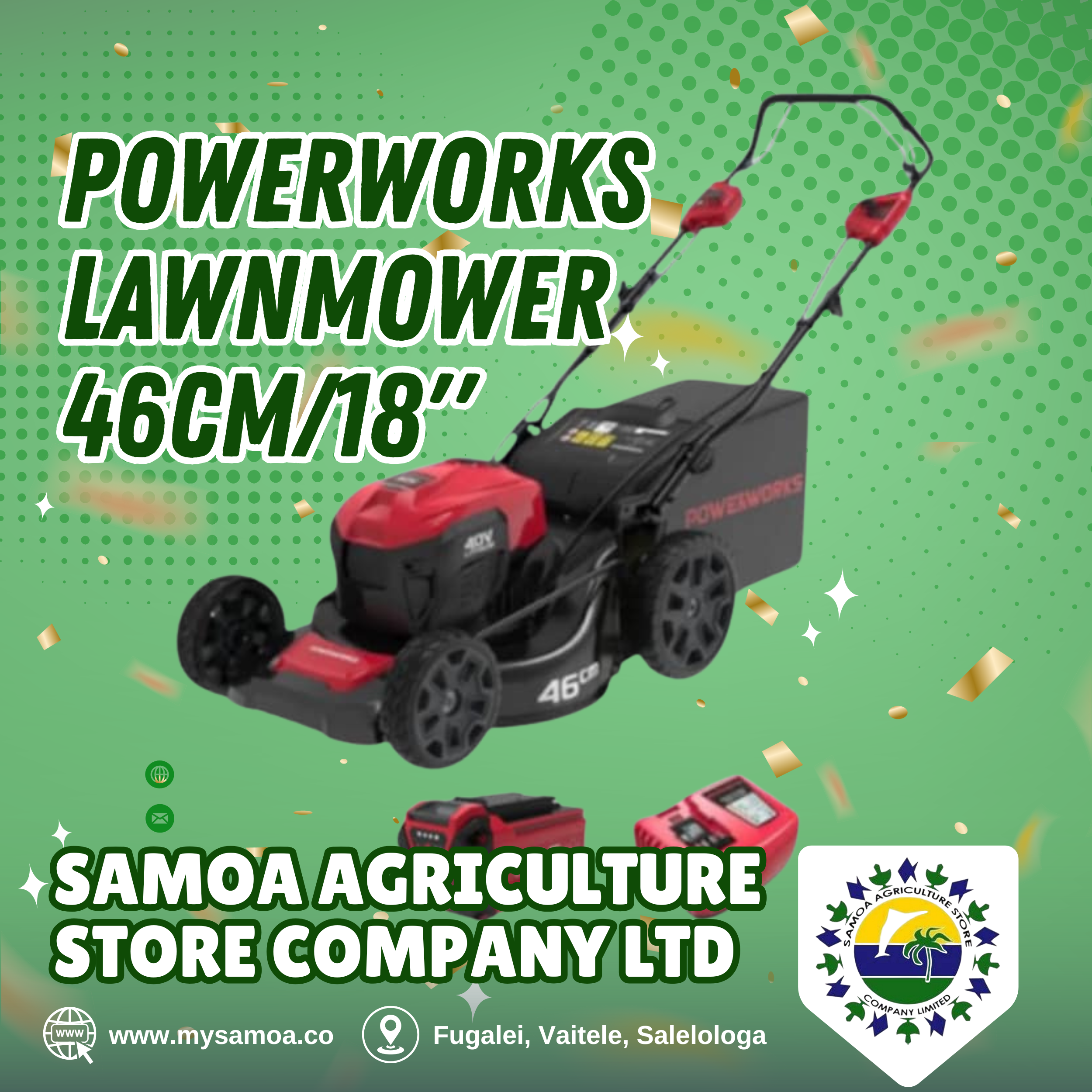 Powerworks Lawnmower 46cm/18''