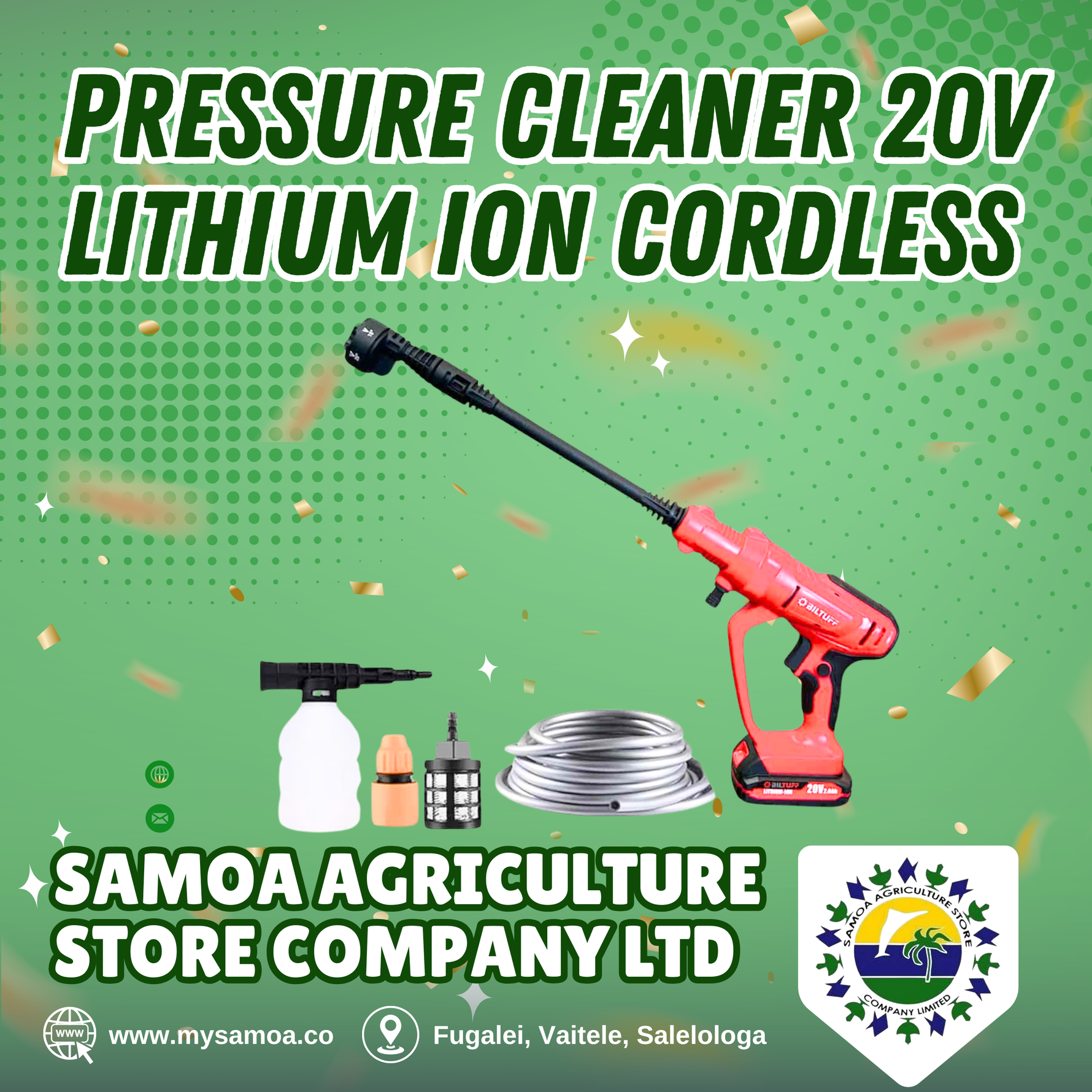 Pressure Cleaner 20V Lithium Ion Cordless