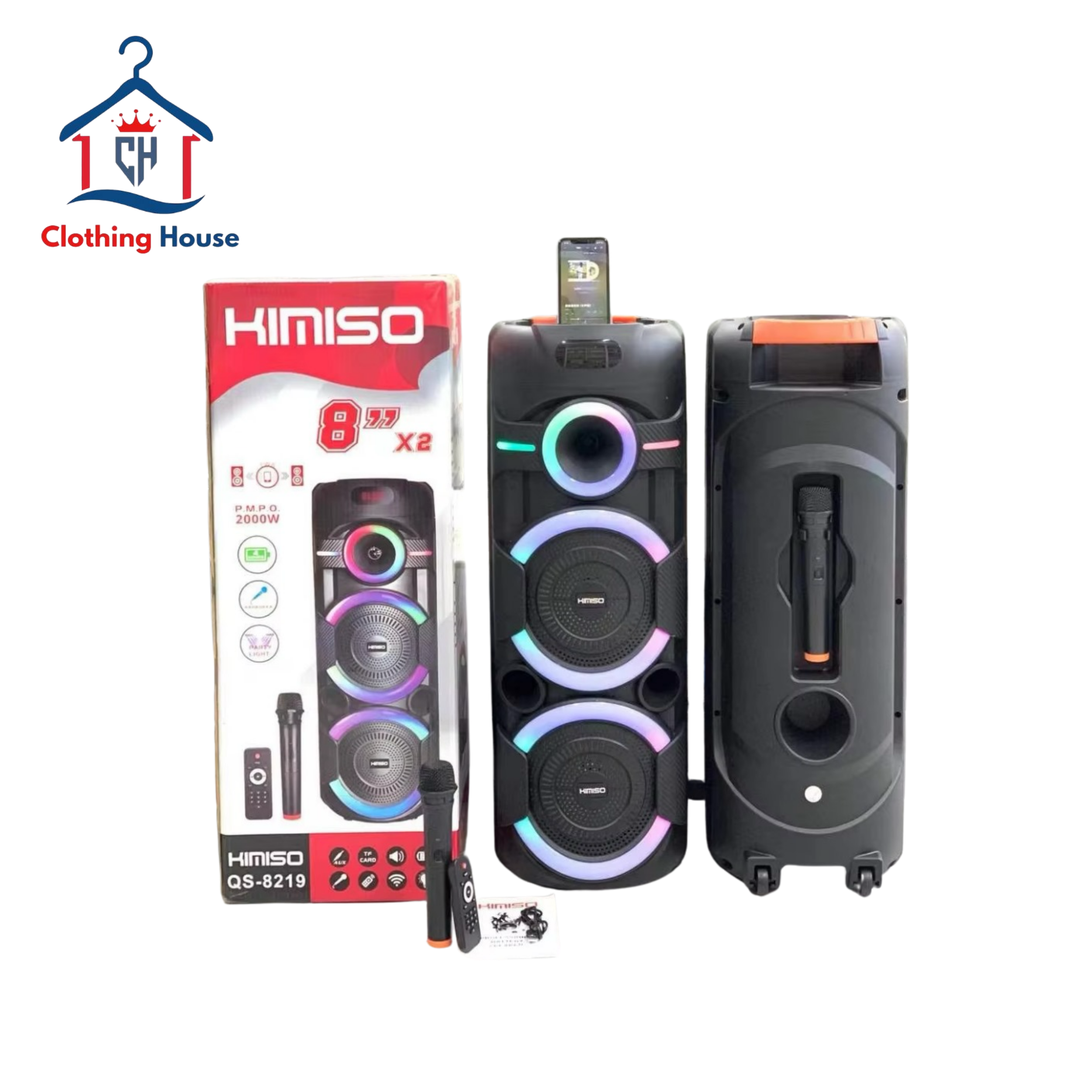 QS-8219 8″ Wireless Rod Speaker + Mic