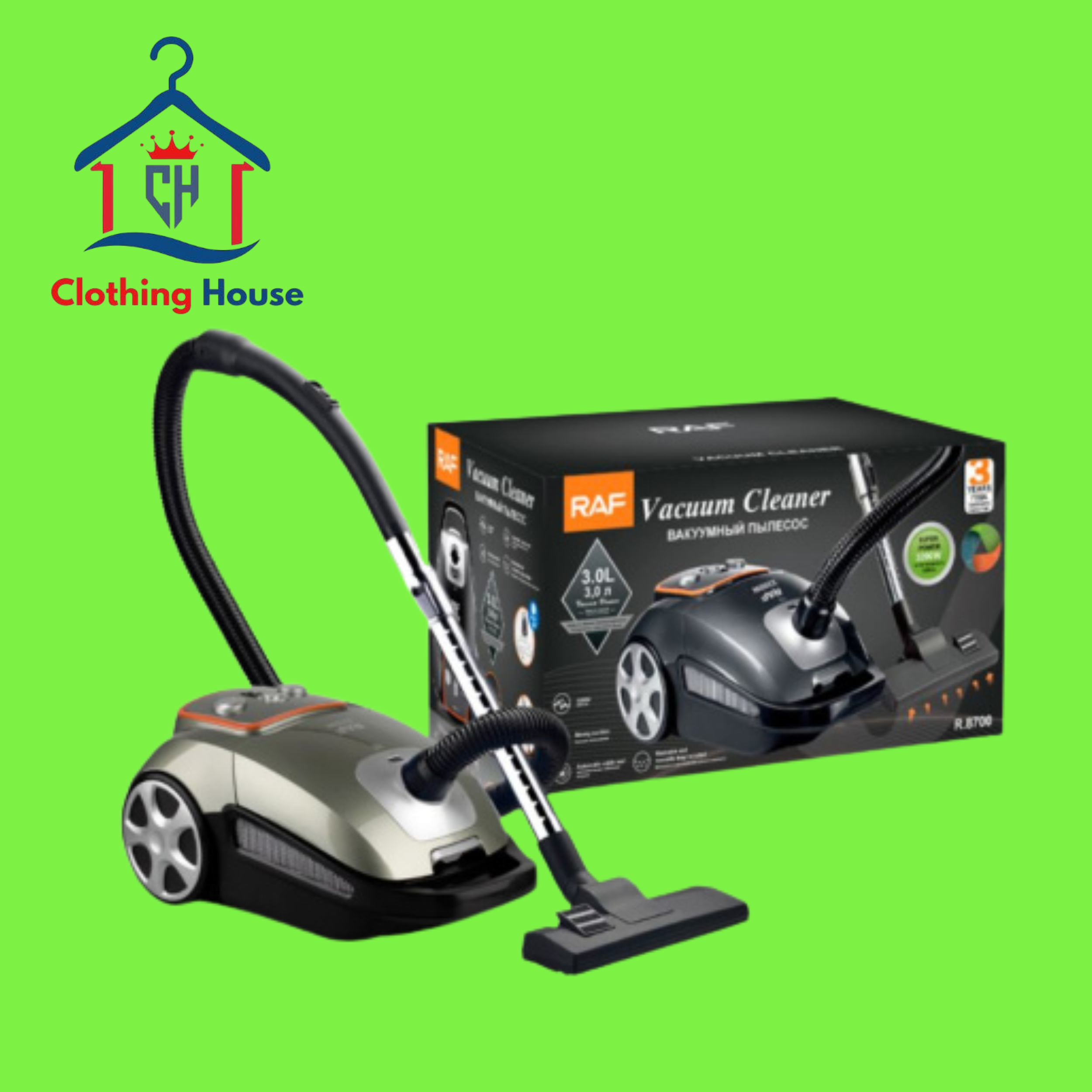 RAF 2 IN 1 Vacuum Cleaner Dry Vacuum Cleaner  (Grey)