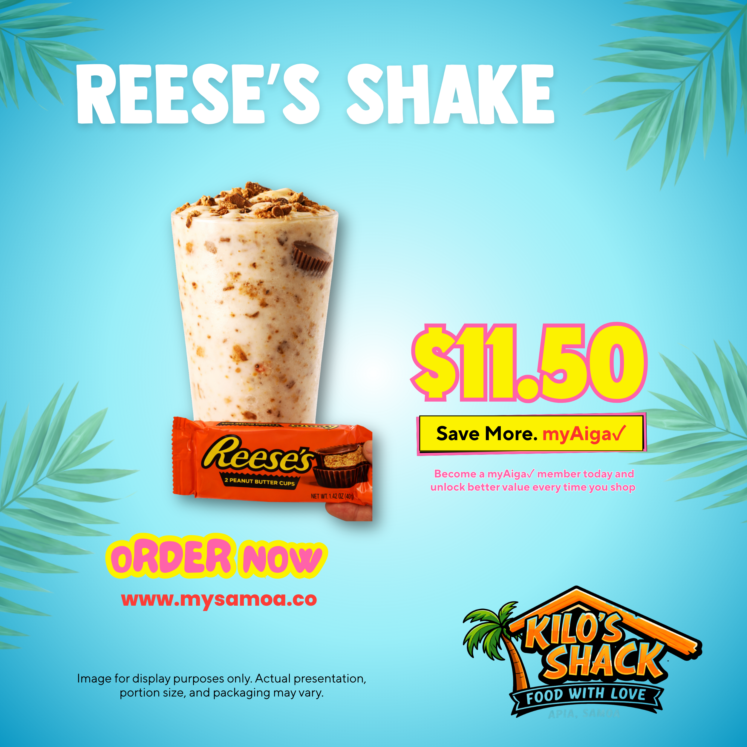 Reese’s Shake - Pickup from Kilo Shack, Saleufi
