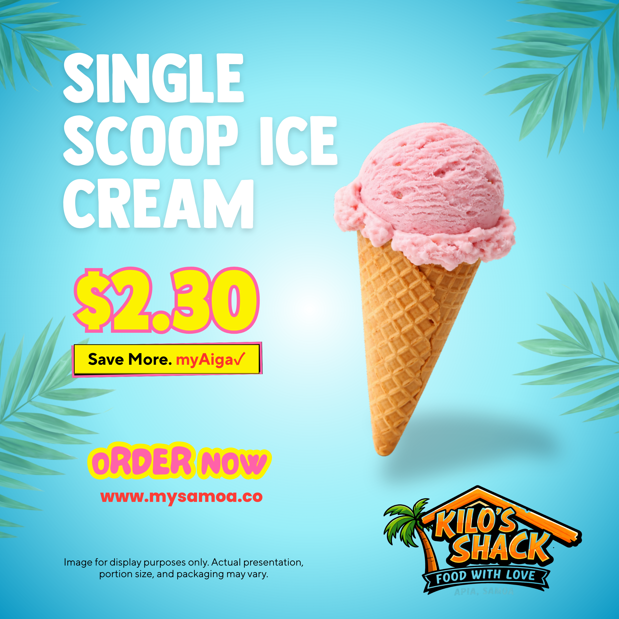 Single Scoop Ice Cream - Pickup from Kilo Shack, Saleufi