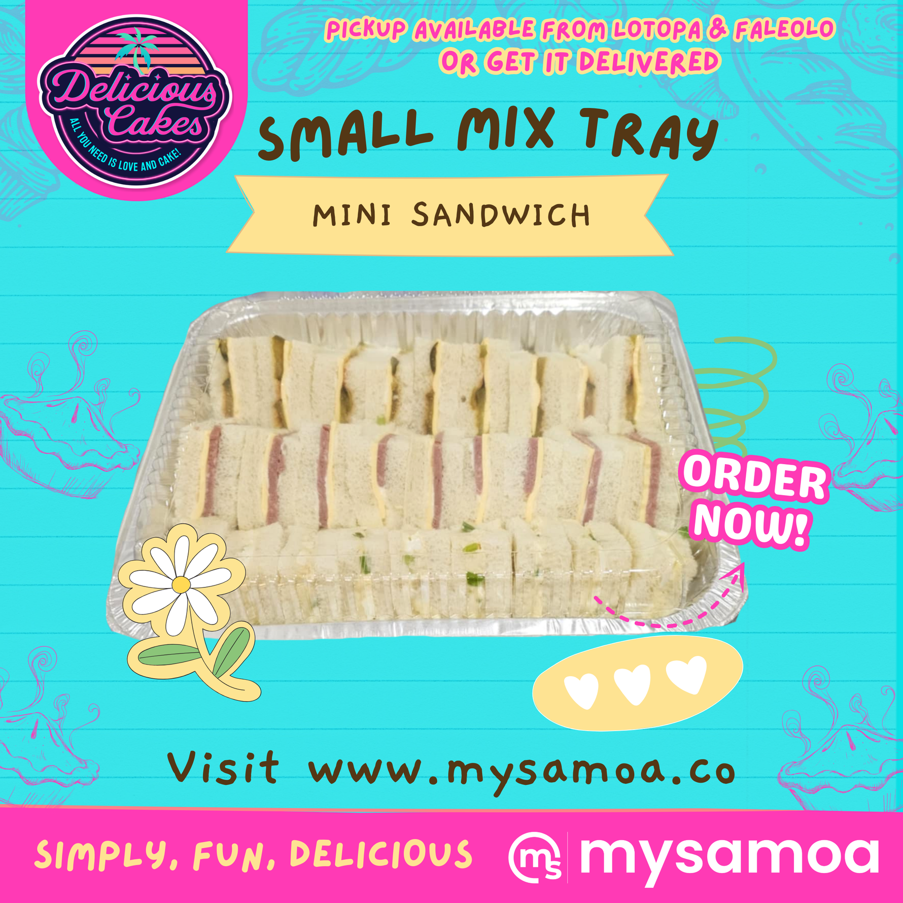 Small mix tray mini sandwich