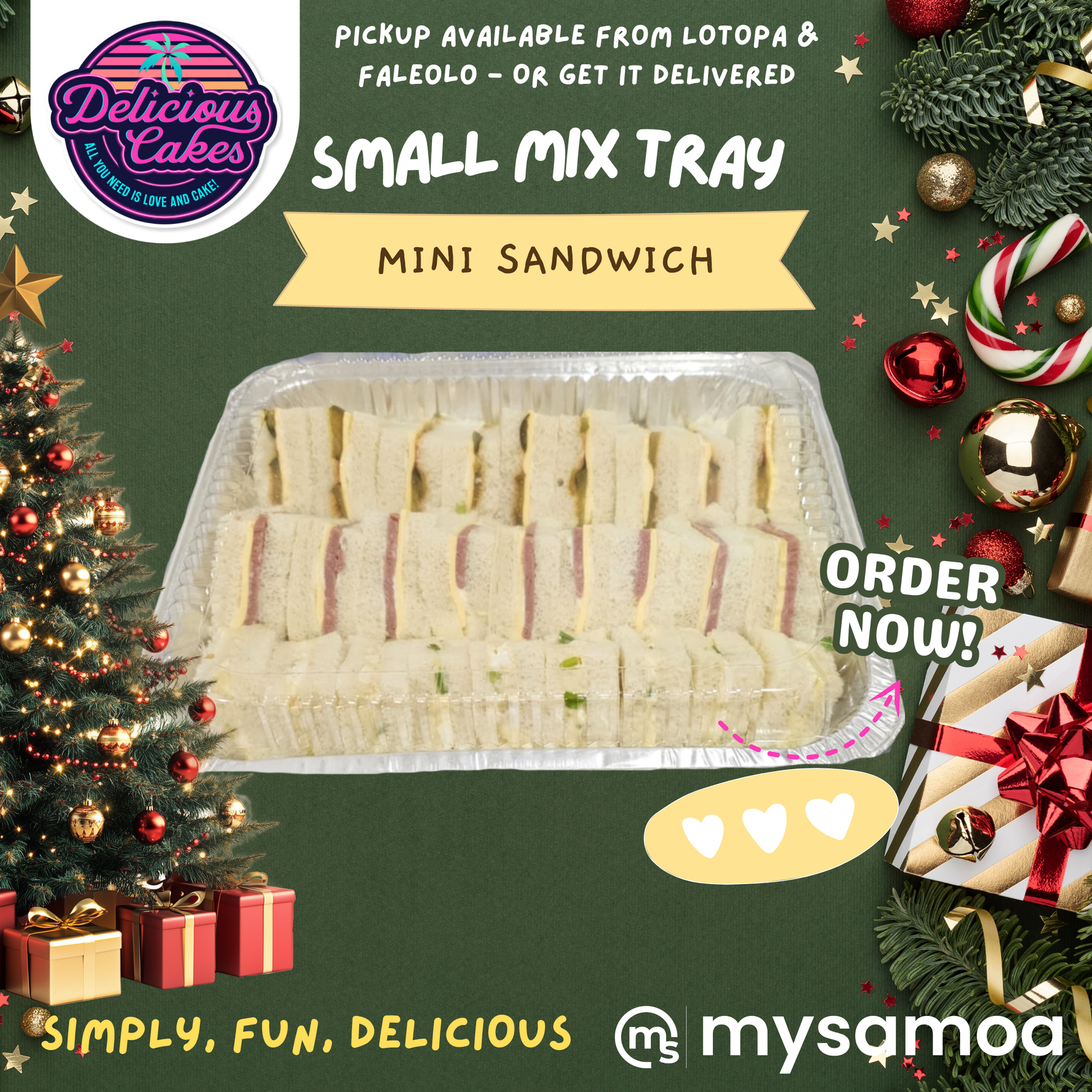 Small mix tray mini sandwich