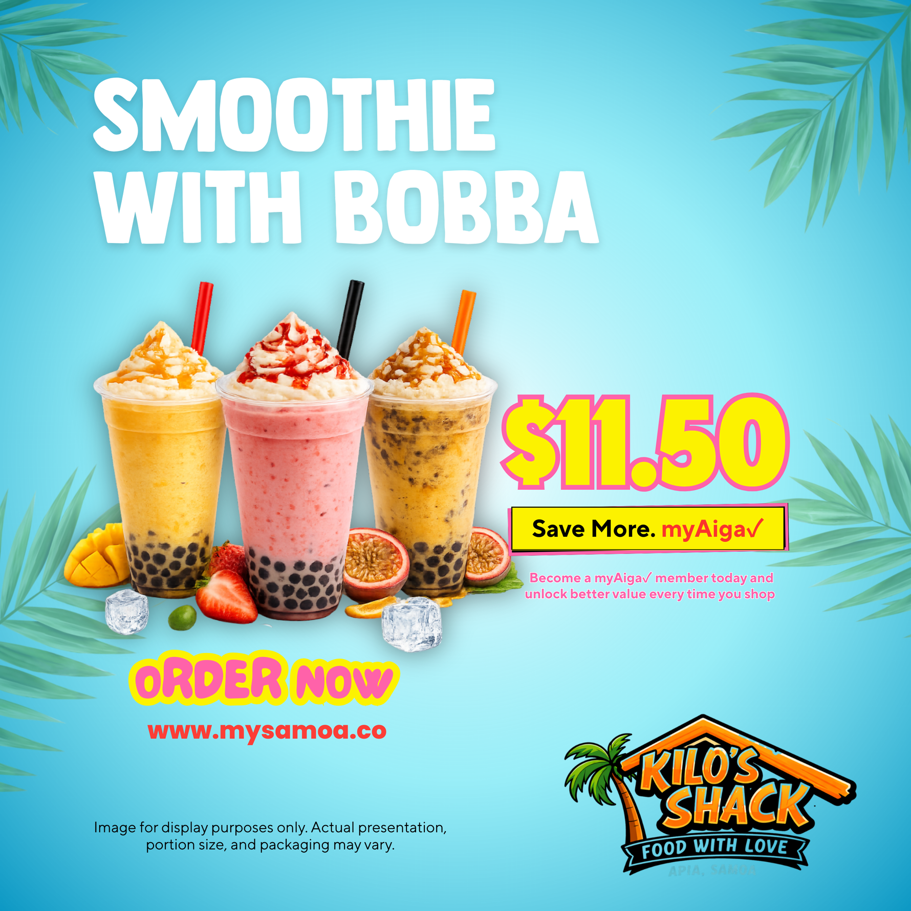 Smoothie with Boba - Pickup from Kilo Shack, Saleufi