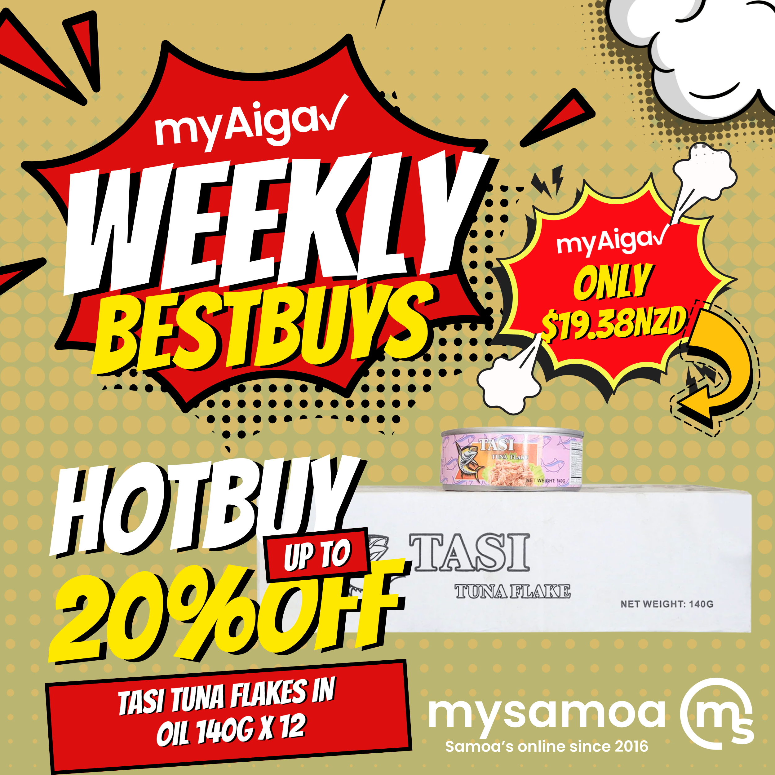 Tasi Tuna Flakes 140g x 12