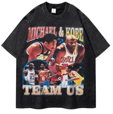Acid Wash Vintage style 4xl Michael & Kobe