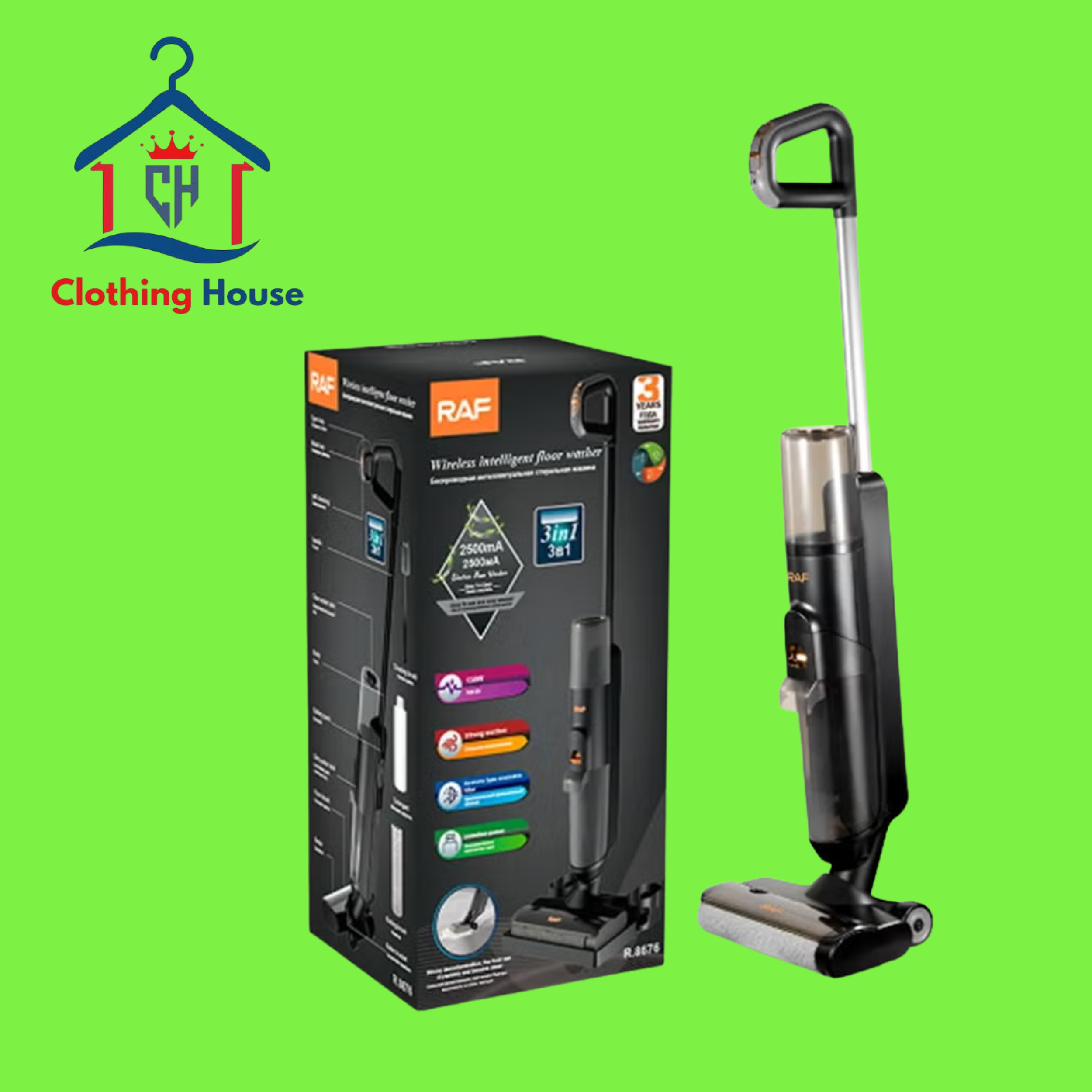 Wireless Smart Floor Scrubber, Strong Suction Household, Multi-function Rotary Scrubber