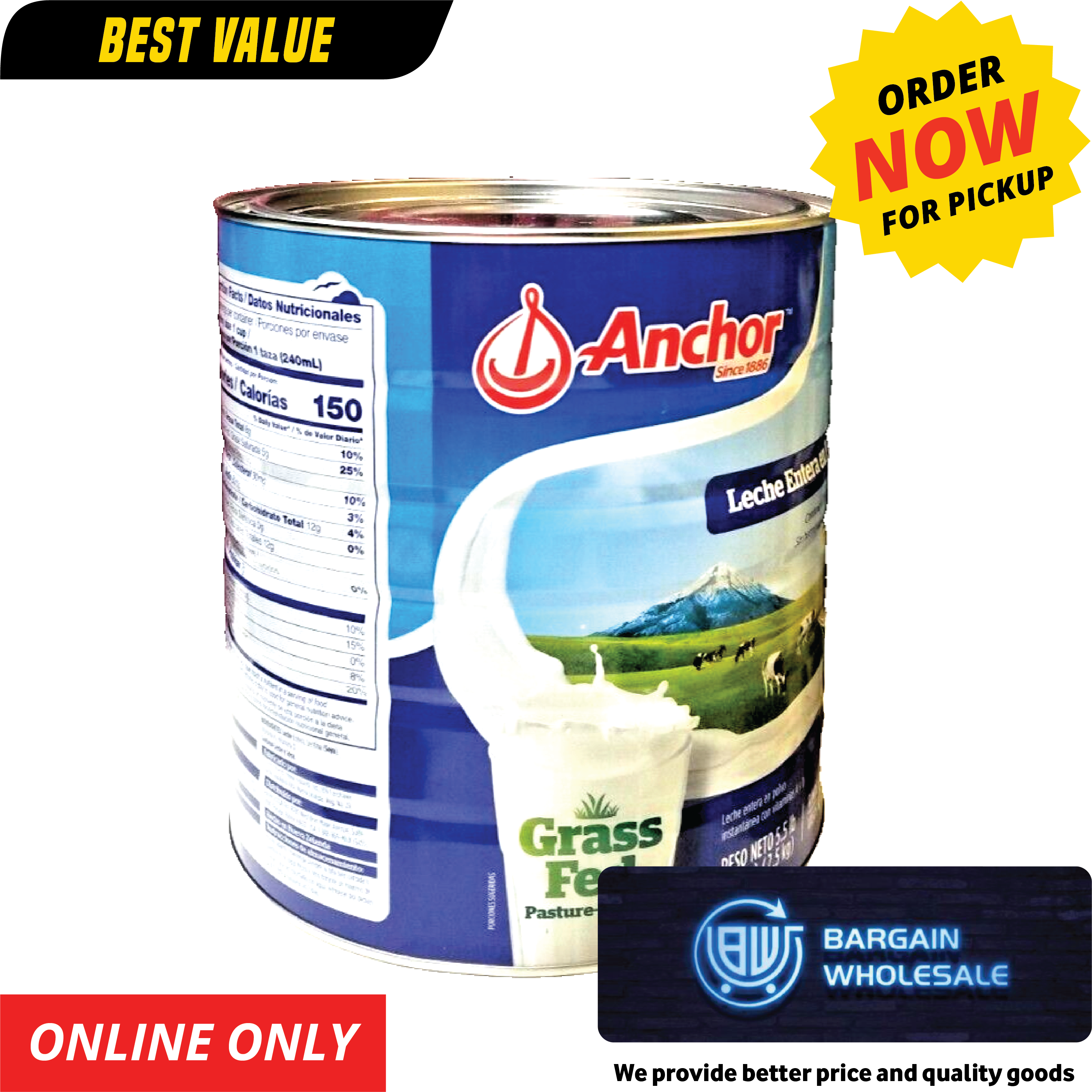 Anchor Full Cream Powder Can [ONLY AT TAUFUSI] "PICKUP FROM BARGAIN WHOLESALE"