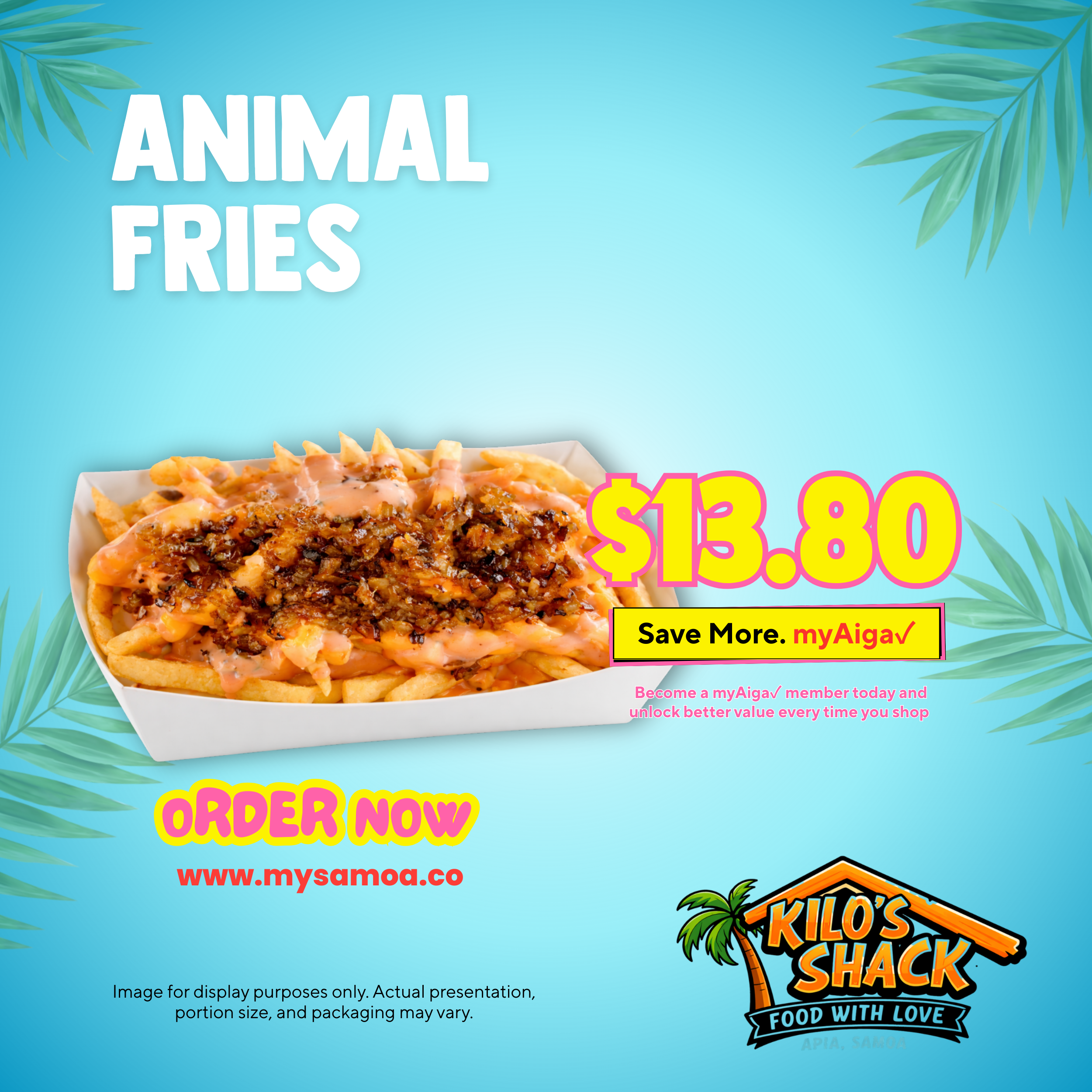 Animal Fries - Pickup from Kilo Shack, Saleufi